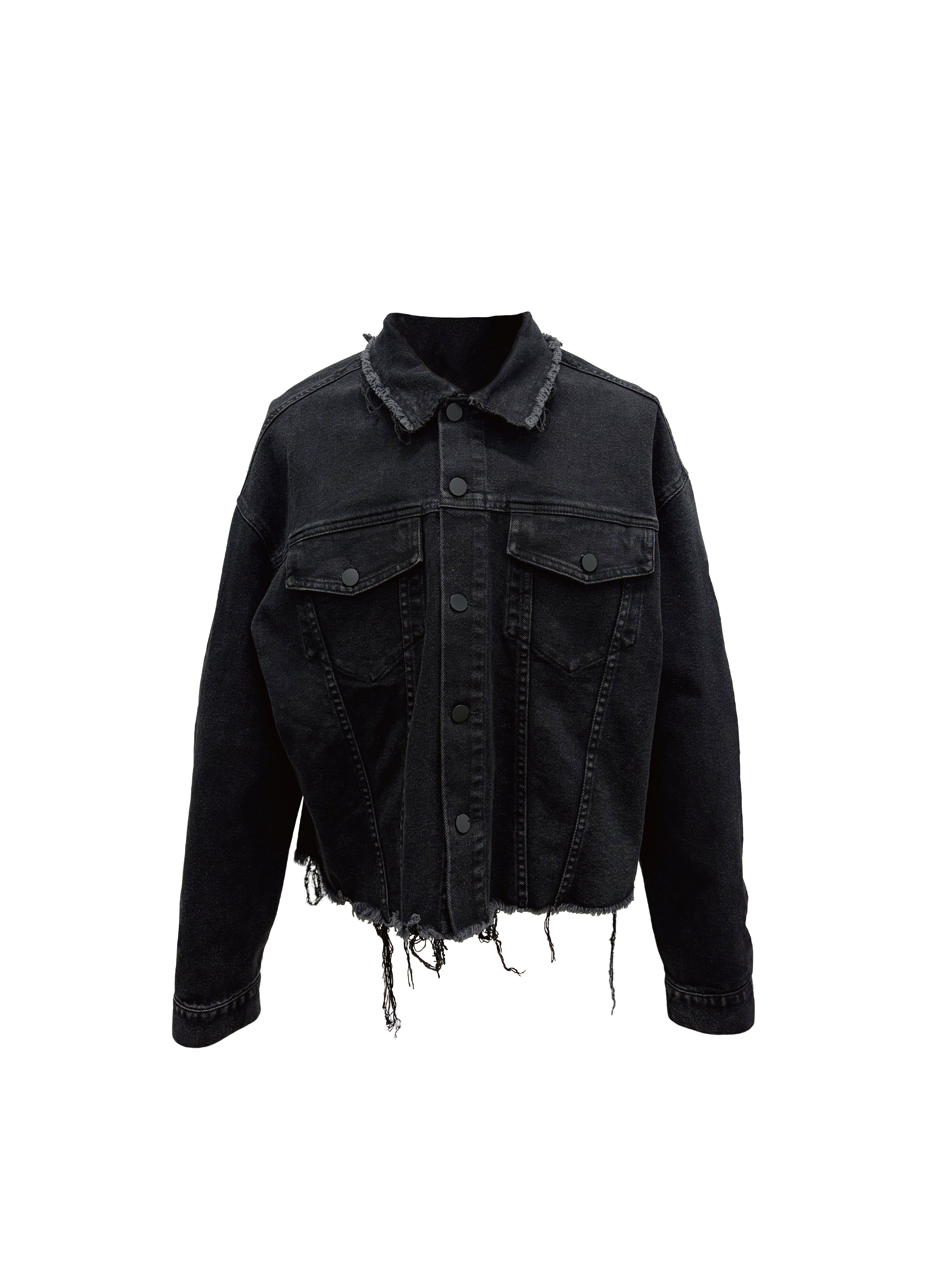 KILLASYSTEM 25F/W BONE DENIM JACKET 短版 抽鬚破壞 牛仔外套