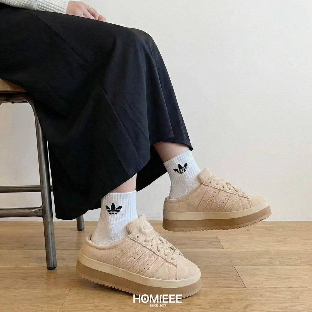Adidas Originals Campus 00 穆勒鞋 厚底 卡其 [JR3732]