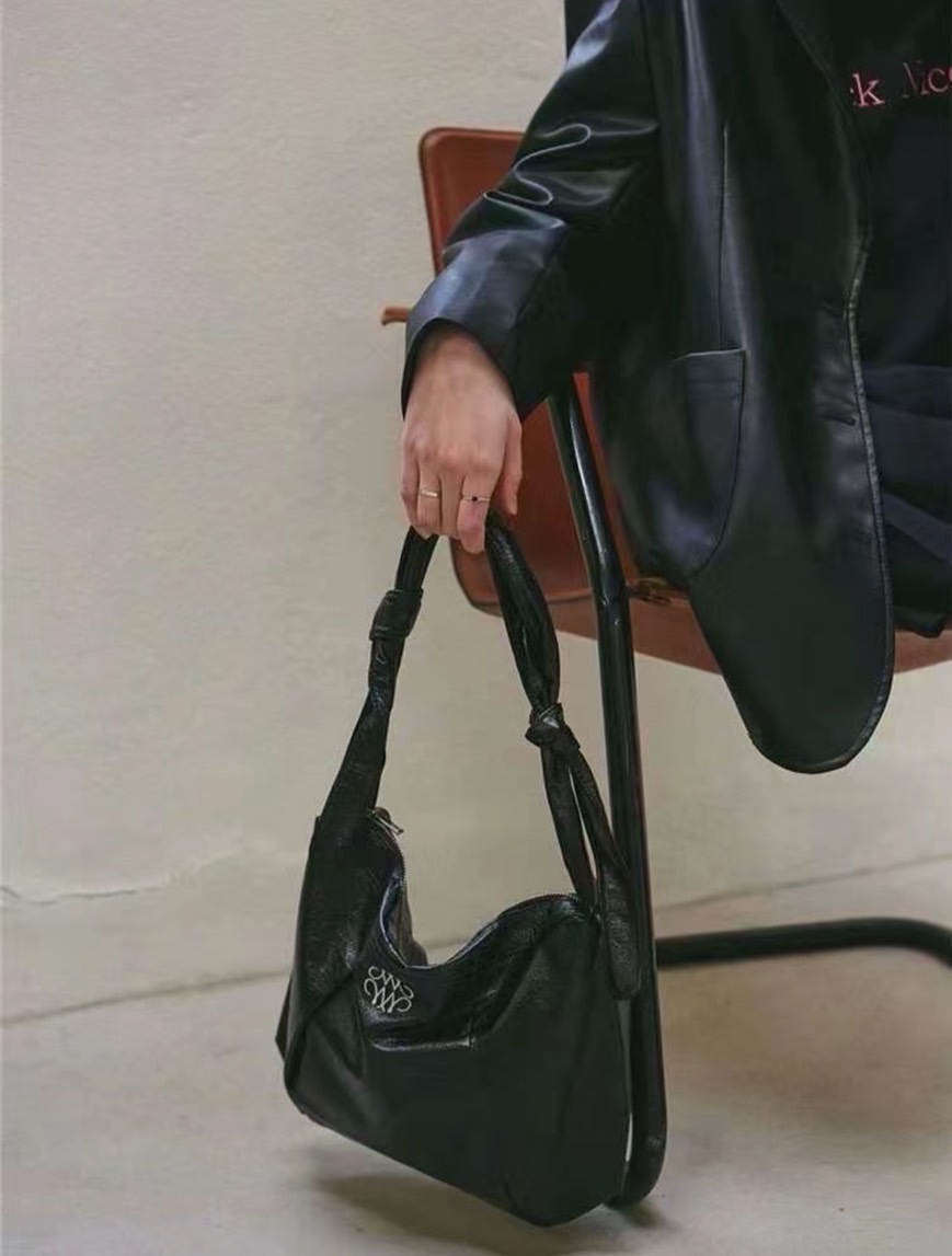 韓國 Nick & Nicole SQUARE SHOULDER BAG 方形綁帶包包 手提/側背/肩背包