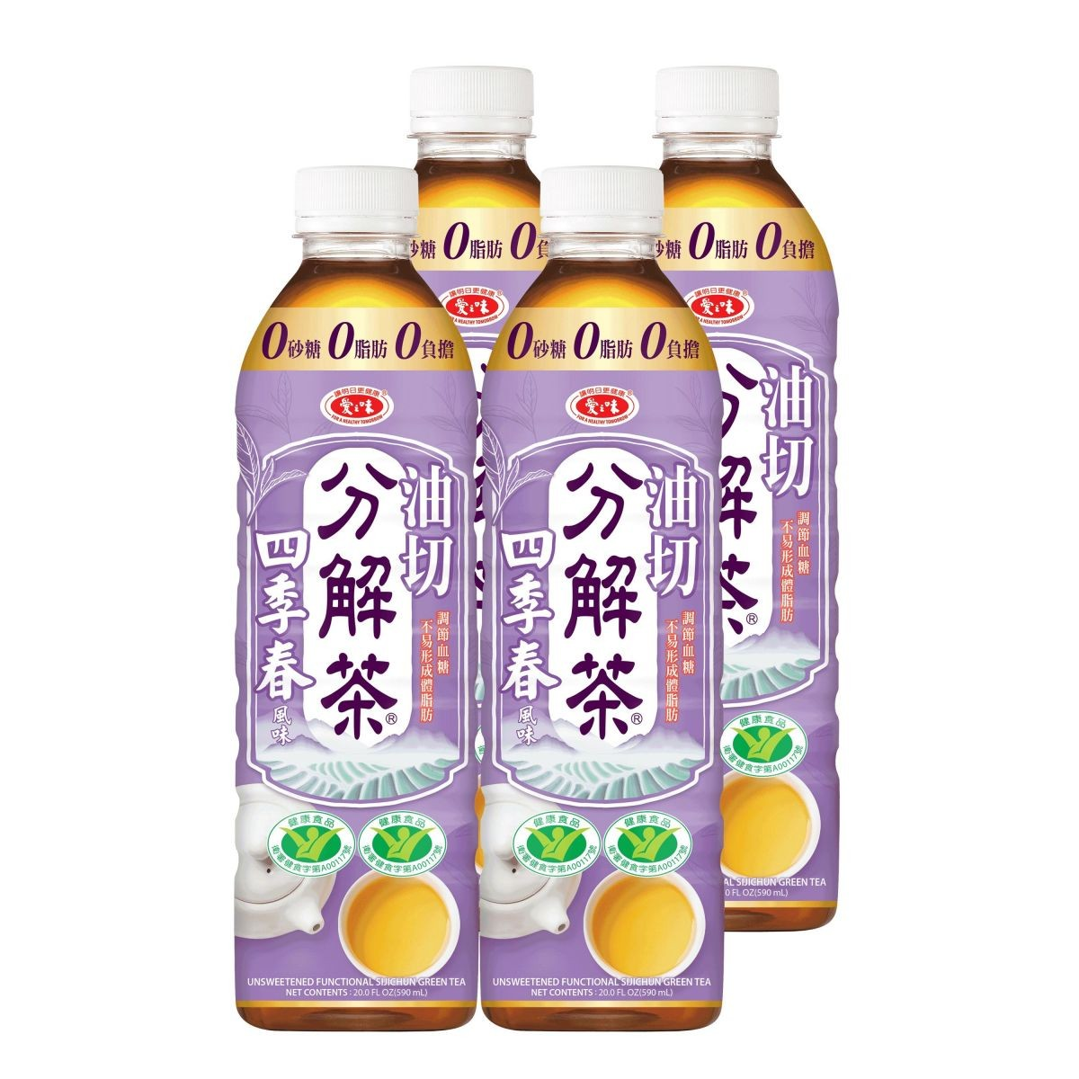 【愛之味】四季春風味分解茶590ml*4入(組)
