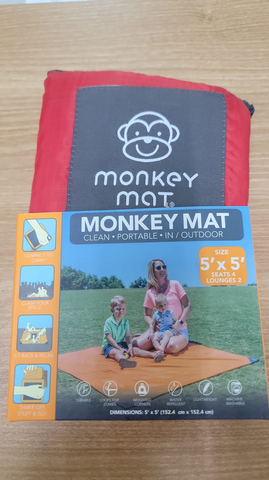 4G204 美國Monkey Mat超輕便攜 紅色
