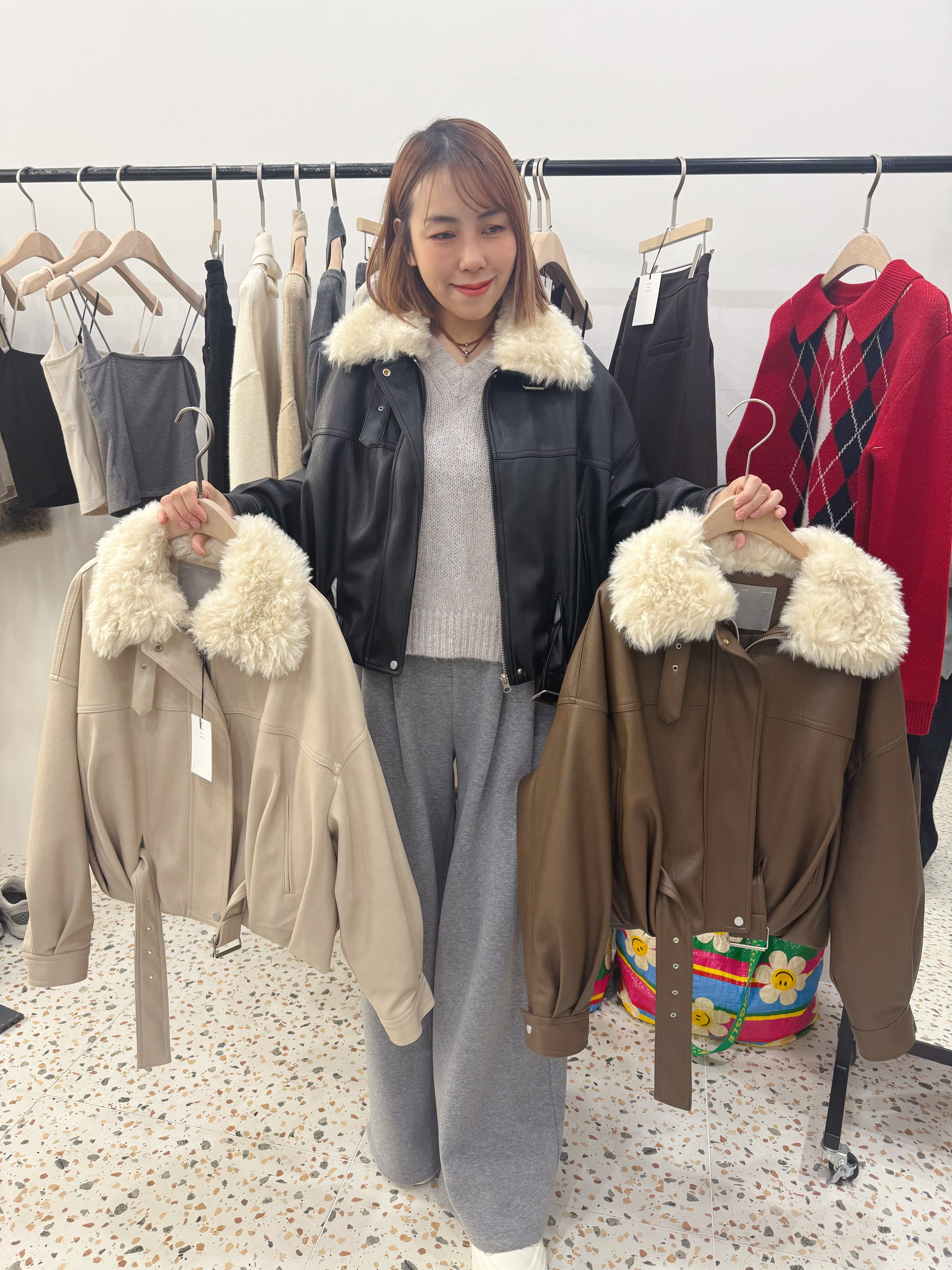 A1DA11 #5015毛毛領羽絨皮褸90%Duck ^3色