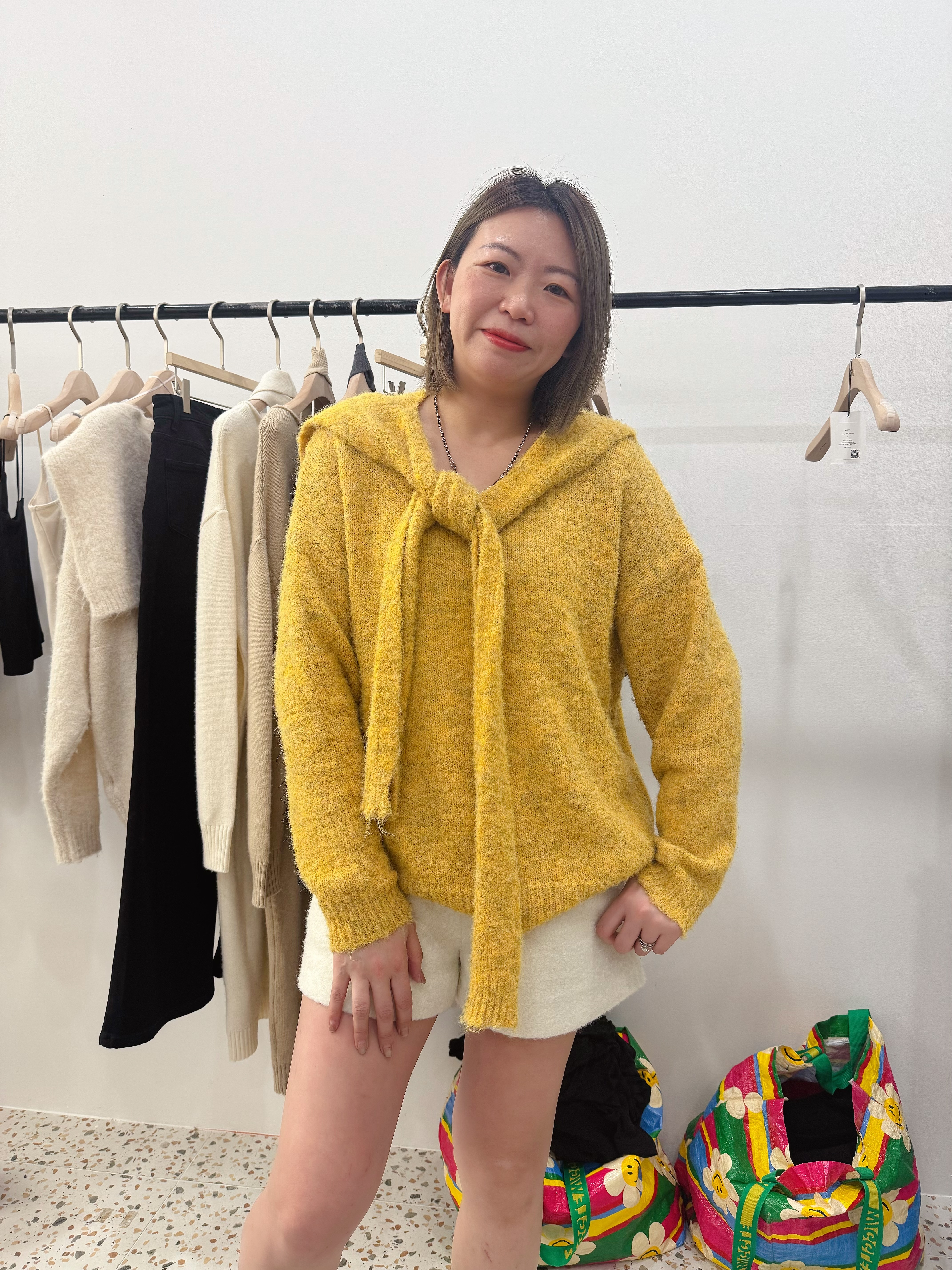 A1DA15V 領跟襯方型巾^3色