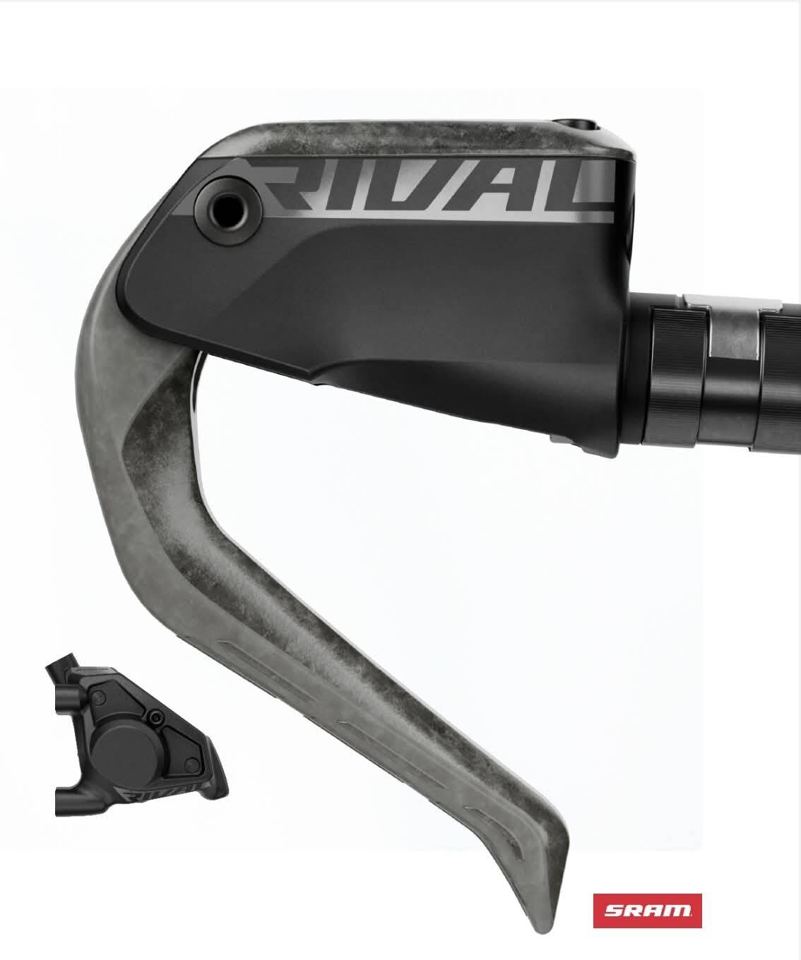 (預購商品) SRAM RIVAL E1 AERO TT FM 油壓碟剎把+油管+卡鉗 (無碟盤) 前煞把 1100mm 後煞把 2000mm