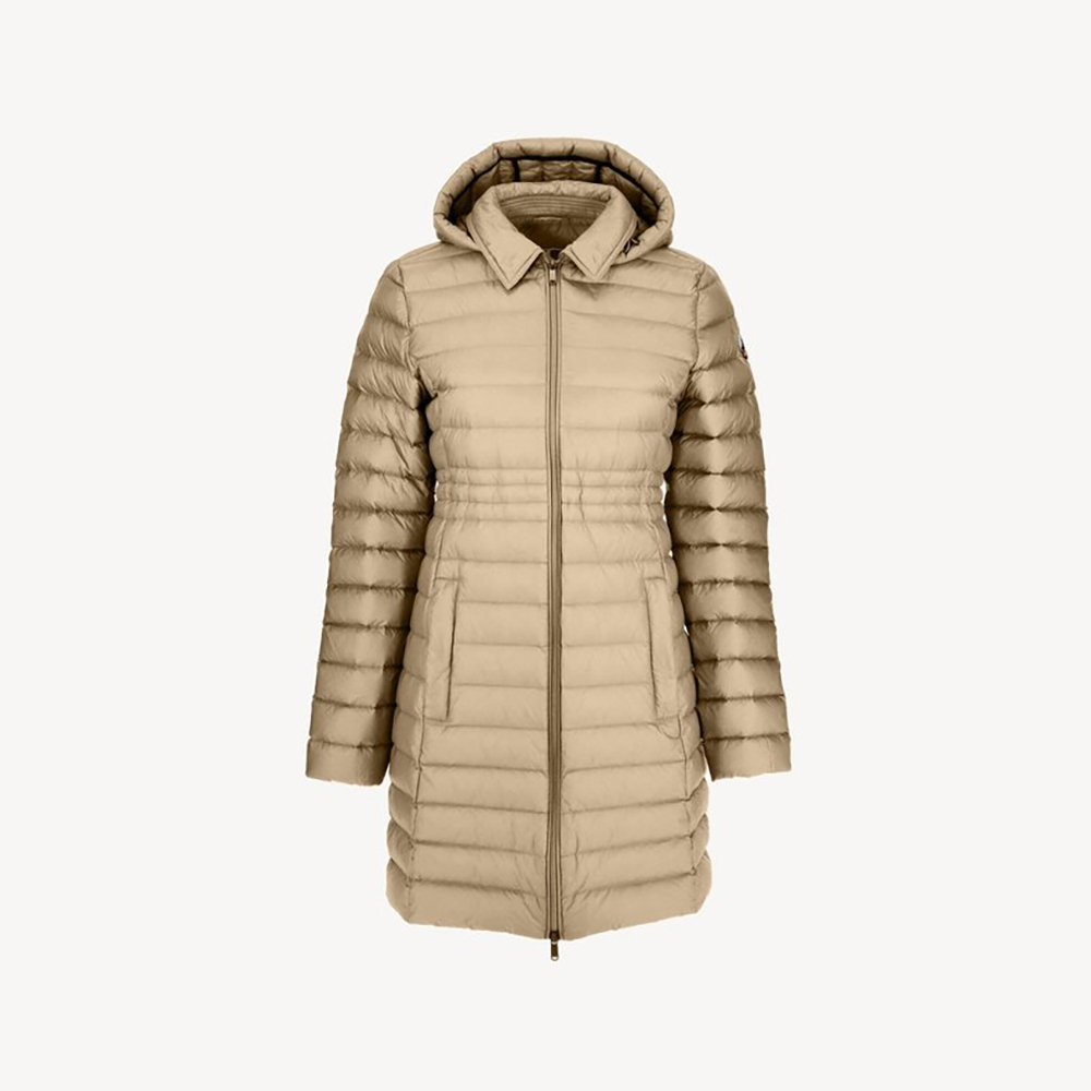 【JOTT】VER經典款中長版羽絨外套(淺褐)
