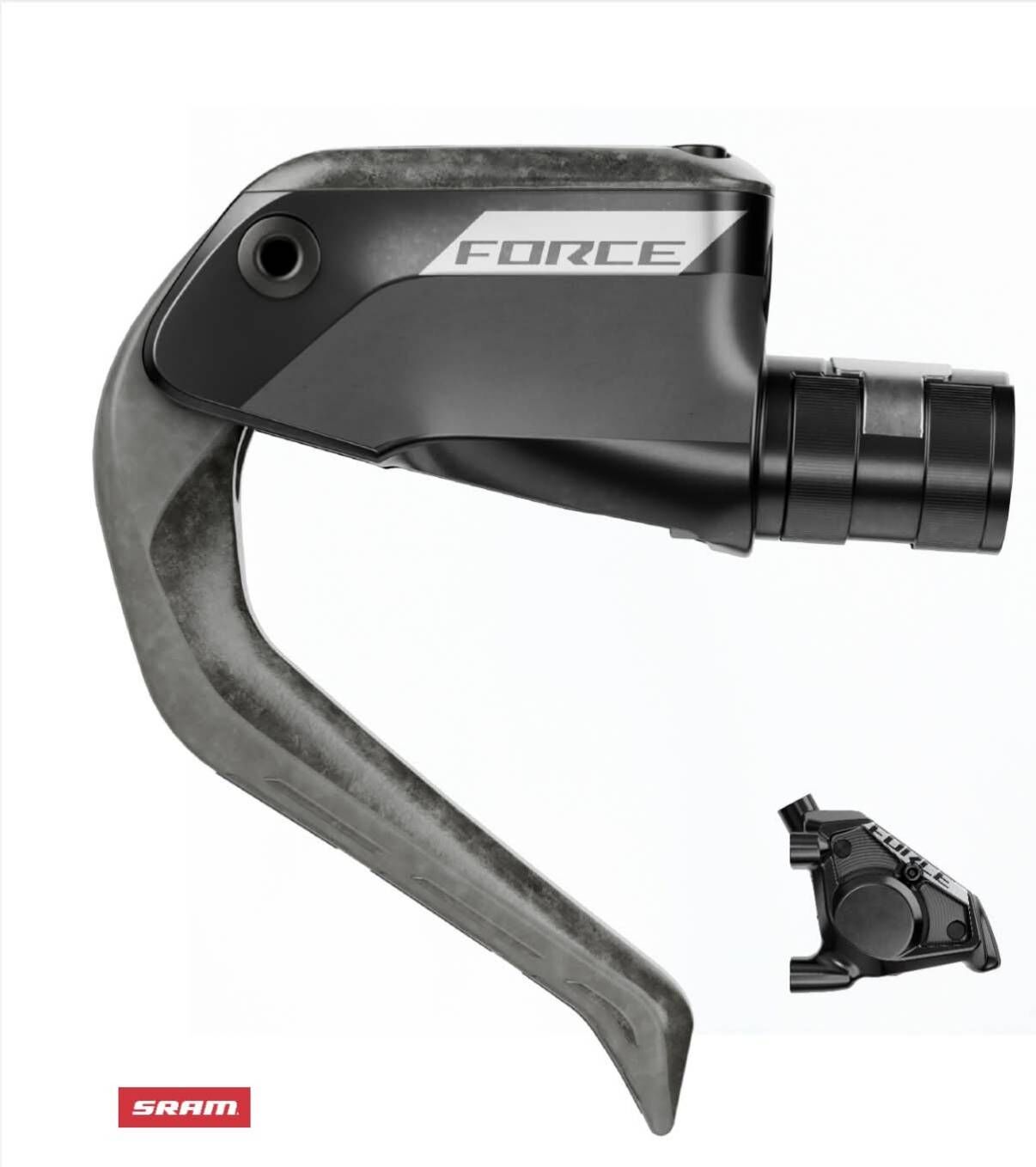(預購商品) SRAM FORCE E1 AERO TT FM 油壓碟剎把+油管+卡鉗 (無碟盤) 前煞把 1100mm 後煞把 2000mm