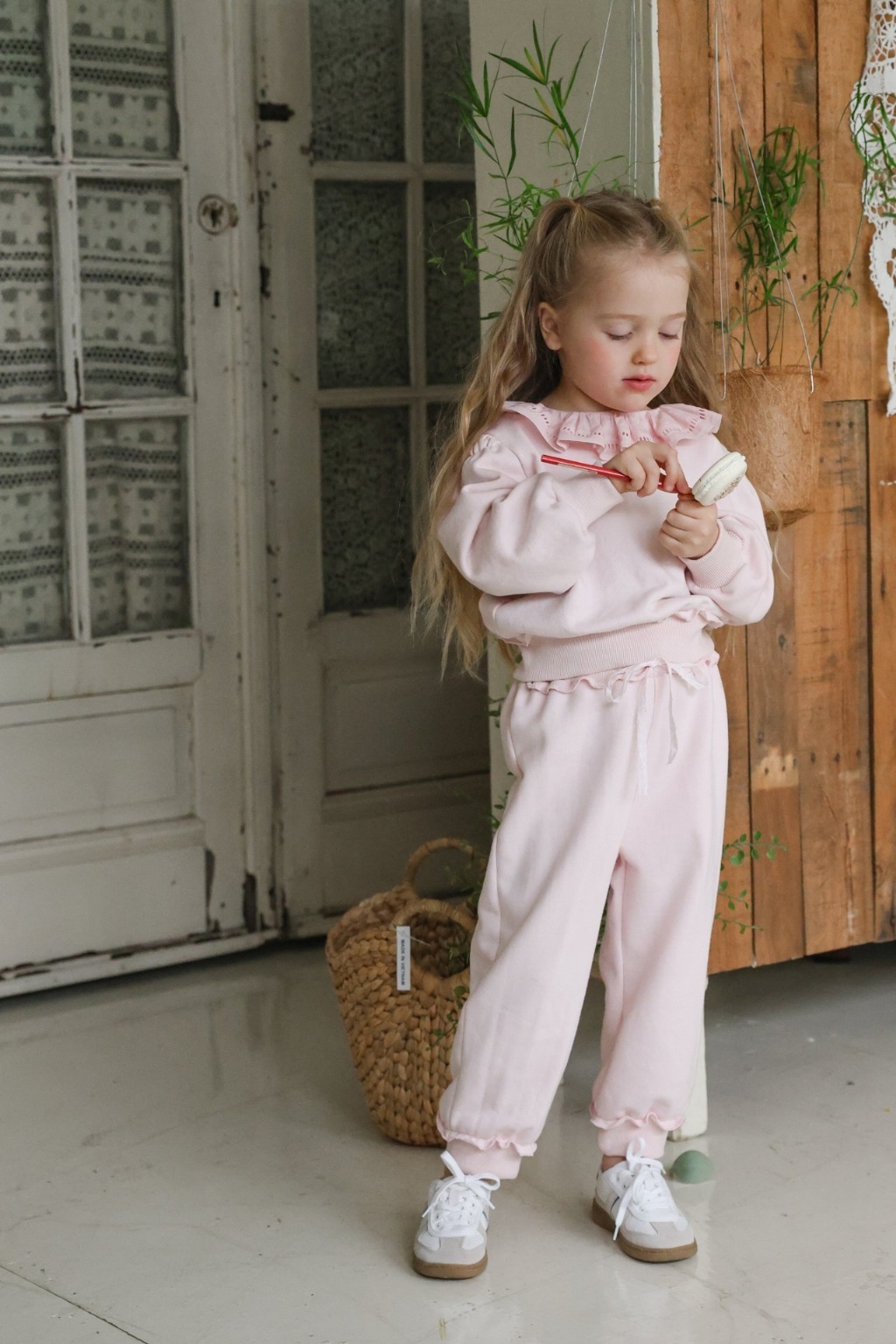 正韓春FLO 兩色春天捲邊運動褲