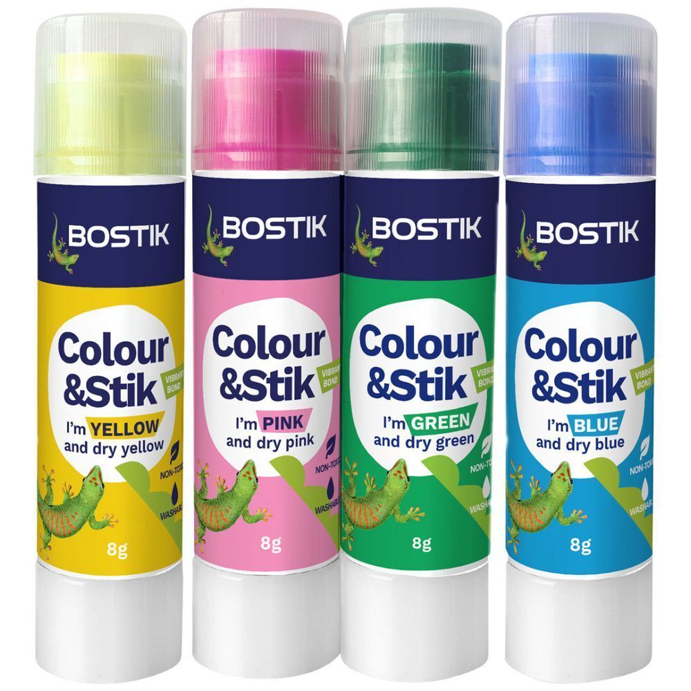 Bostik® 彩色槳糊筆 8克 x 4支 x 6套裝《香港行貨》