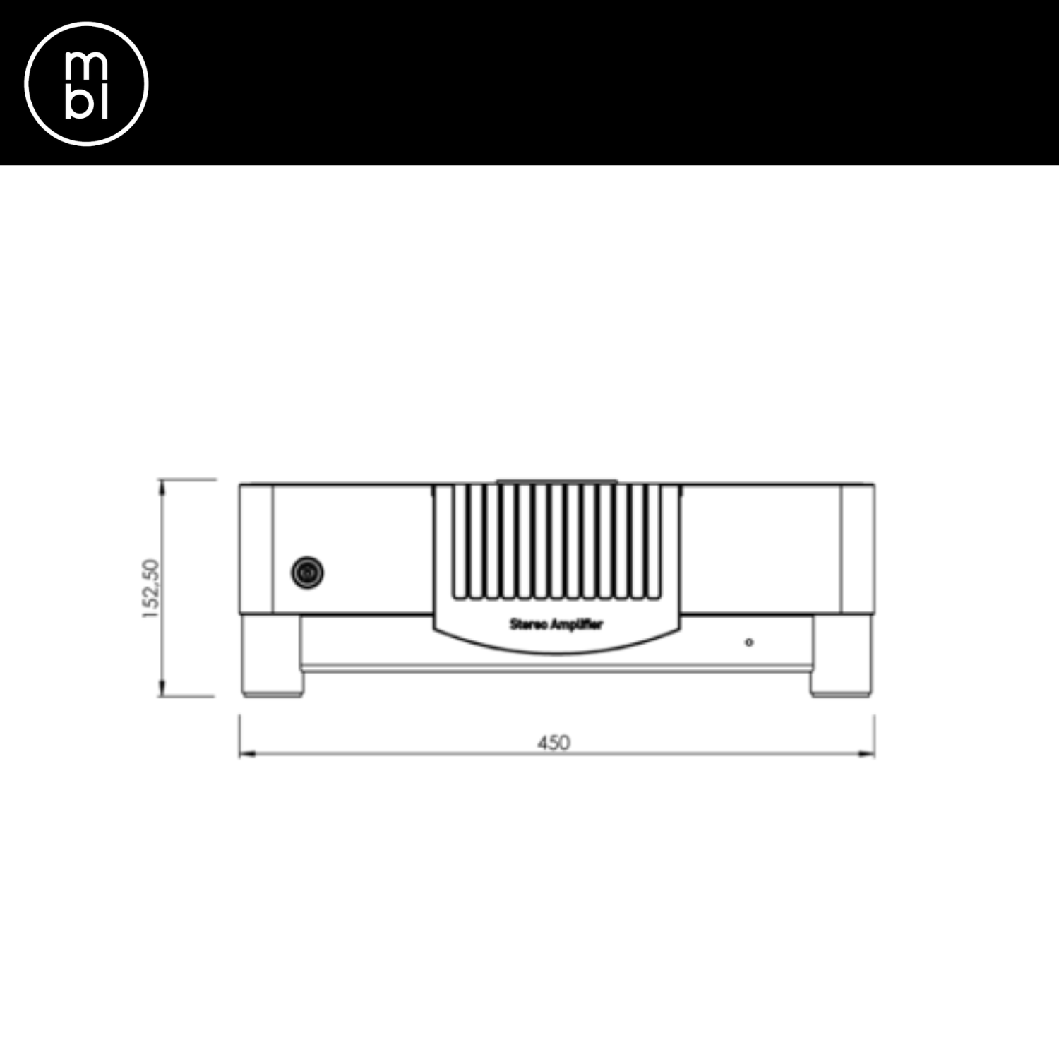 MBL Noble N21 Stereo Power Amplifier Dimension