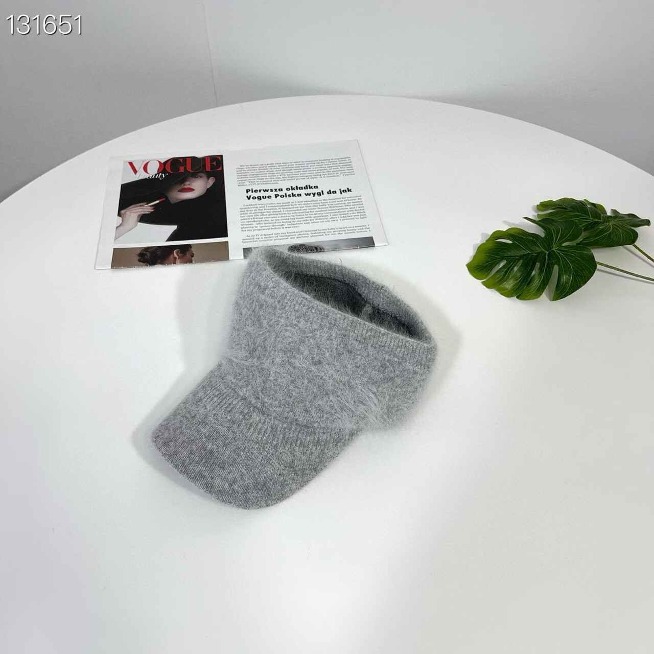 安哥拉兔毛鏤空休閒帽