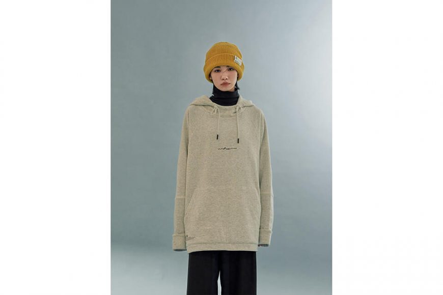 MELSIGN x mouggan - Print Hooded Sweater - Light Grey