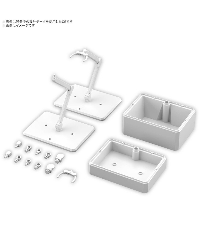 Bandai 活動台座 7 & 配件盒 1 (白色)