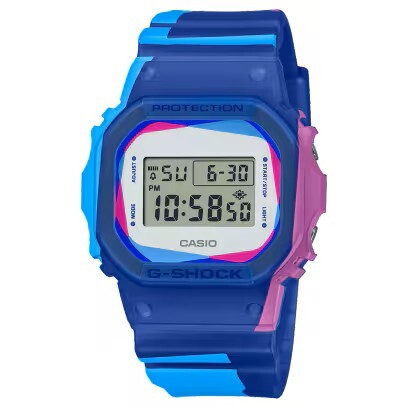 【CASIO 卡西歐】G-SHOCK 點綴著古怪值得玩味的色彩 多功能耐衝擊 電子錶 手錶 DWE-5600PR-2