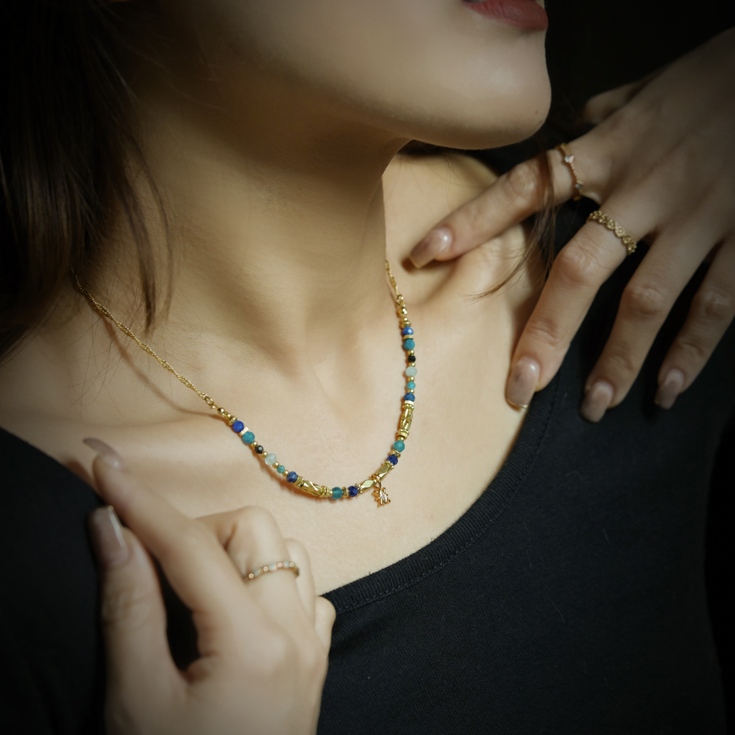 【神秘星象學：星系之聲】528Hz逐夢之聲｜雙魚座水晶銅鍍18k真金項鍊 NMA012