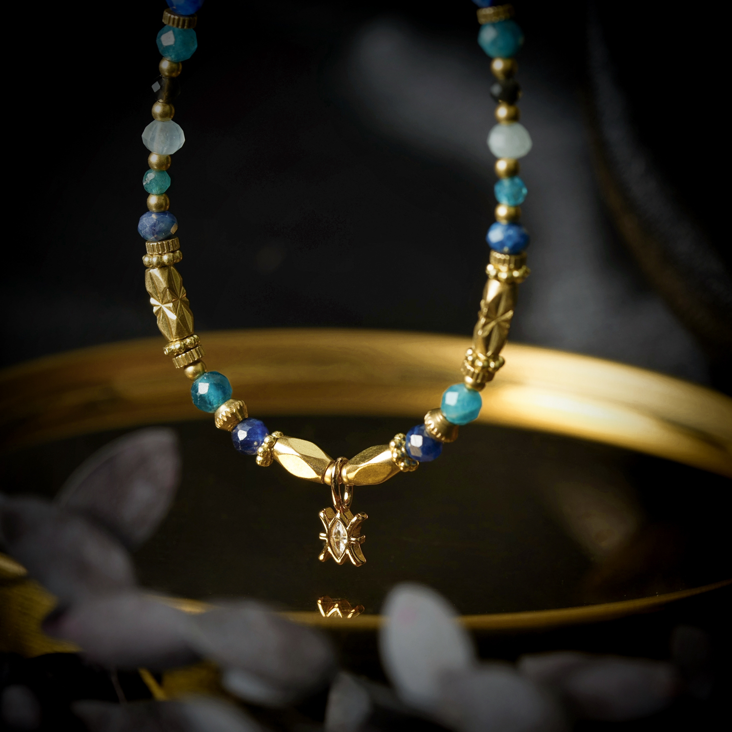 【神秘星象學：星系之聲】528Hz逐夢之聲｜雙魚座水晶銅鍍18k真金項鍊 NMA012