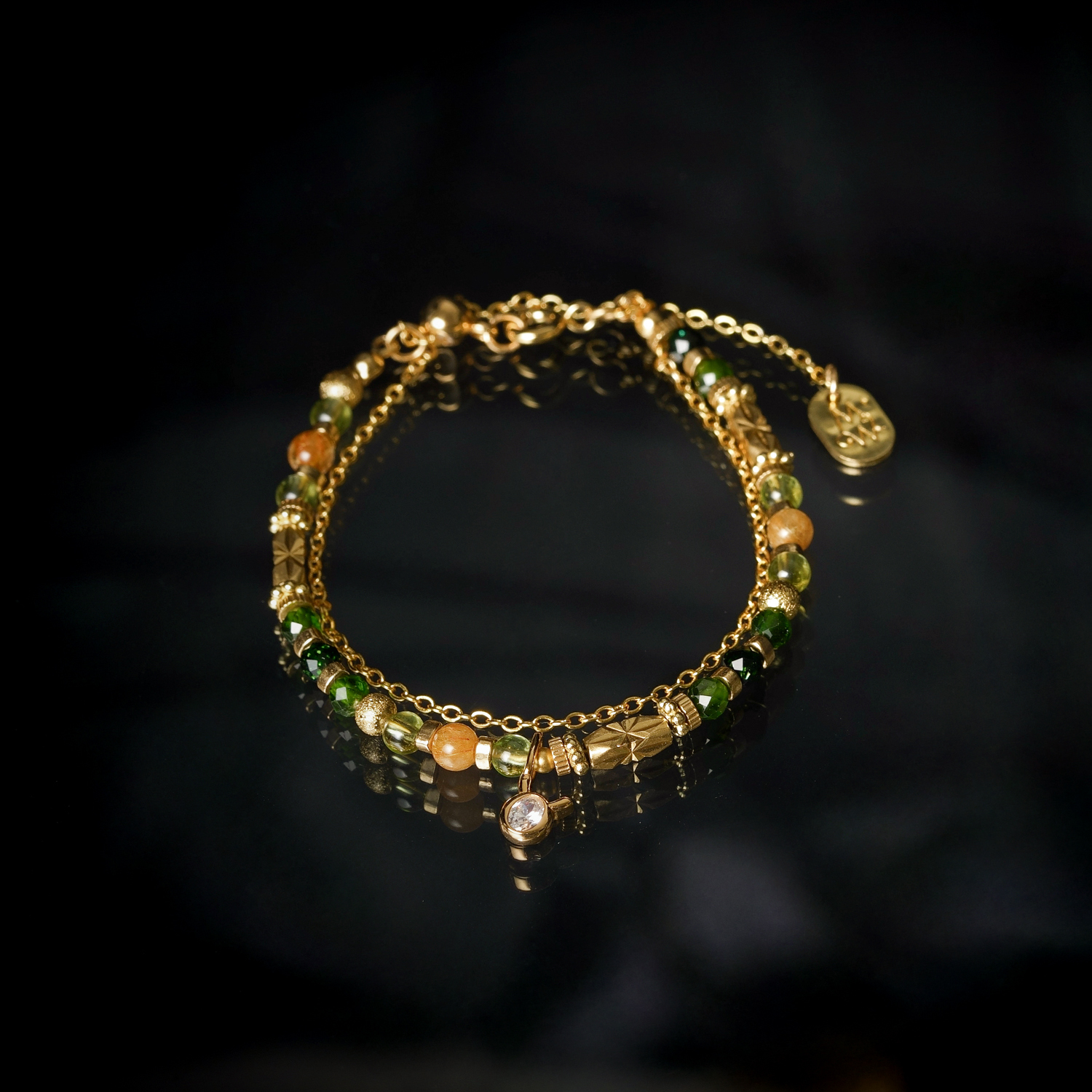 【神秘星象學：星系之聲】432Hz恆定之聲｜金牛座水晶銅鍍18k真金手鍊 BMA002