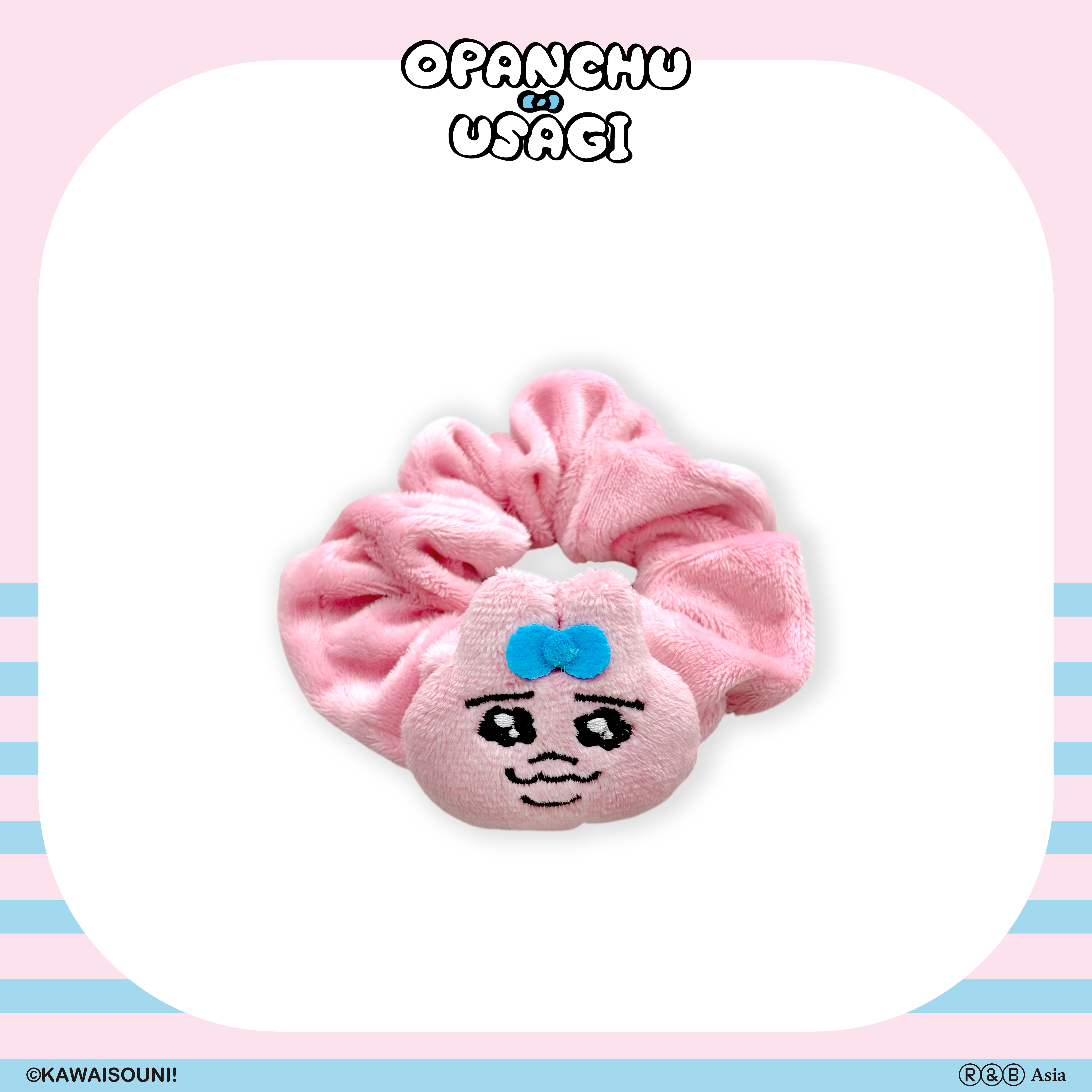 【預購】Opanchu Usagi 褲褲兔-立體絨毛髮圈-笑臉