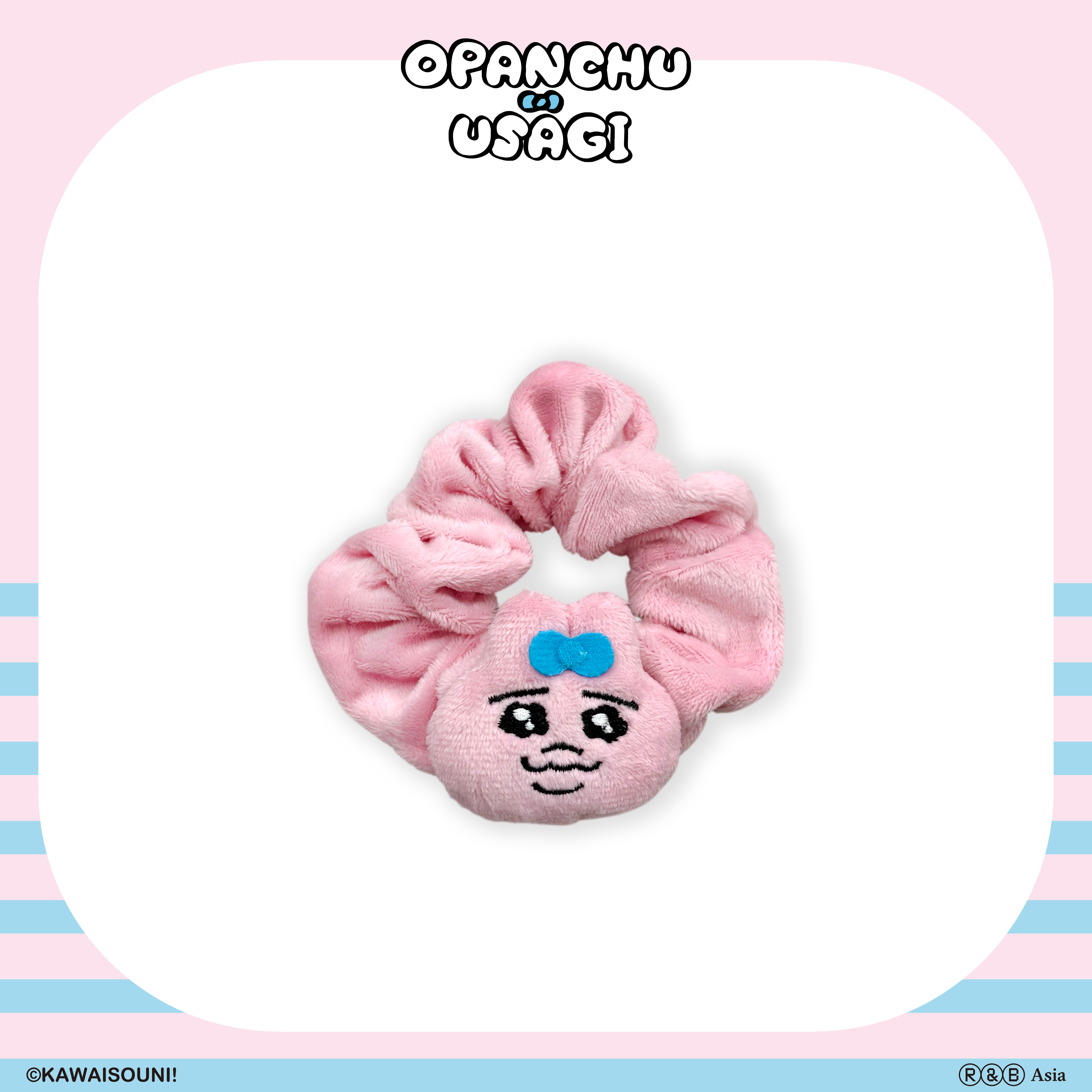 【預購】Opanchu Usagi 褲褲兔-立體絨毛髮圈-笑臉