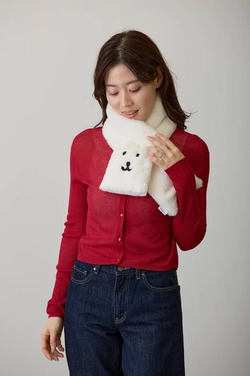 預訂｜Nagano Characters 白熊 Fur Series 毛毛頸巾 WHITE