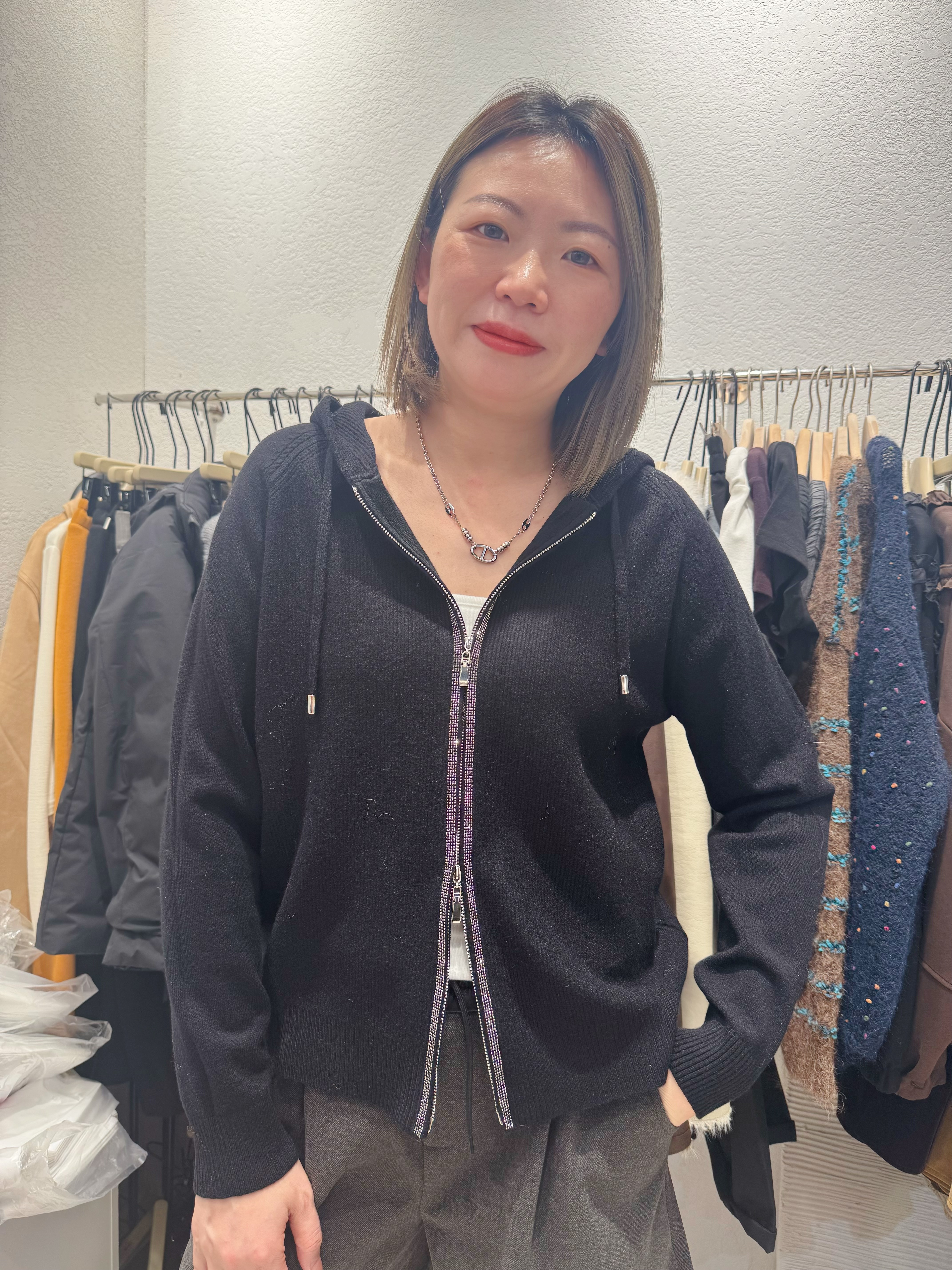 A1MO07 閃邊拉鍊冷外套*3色