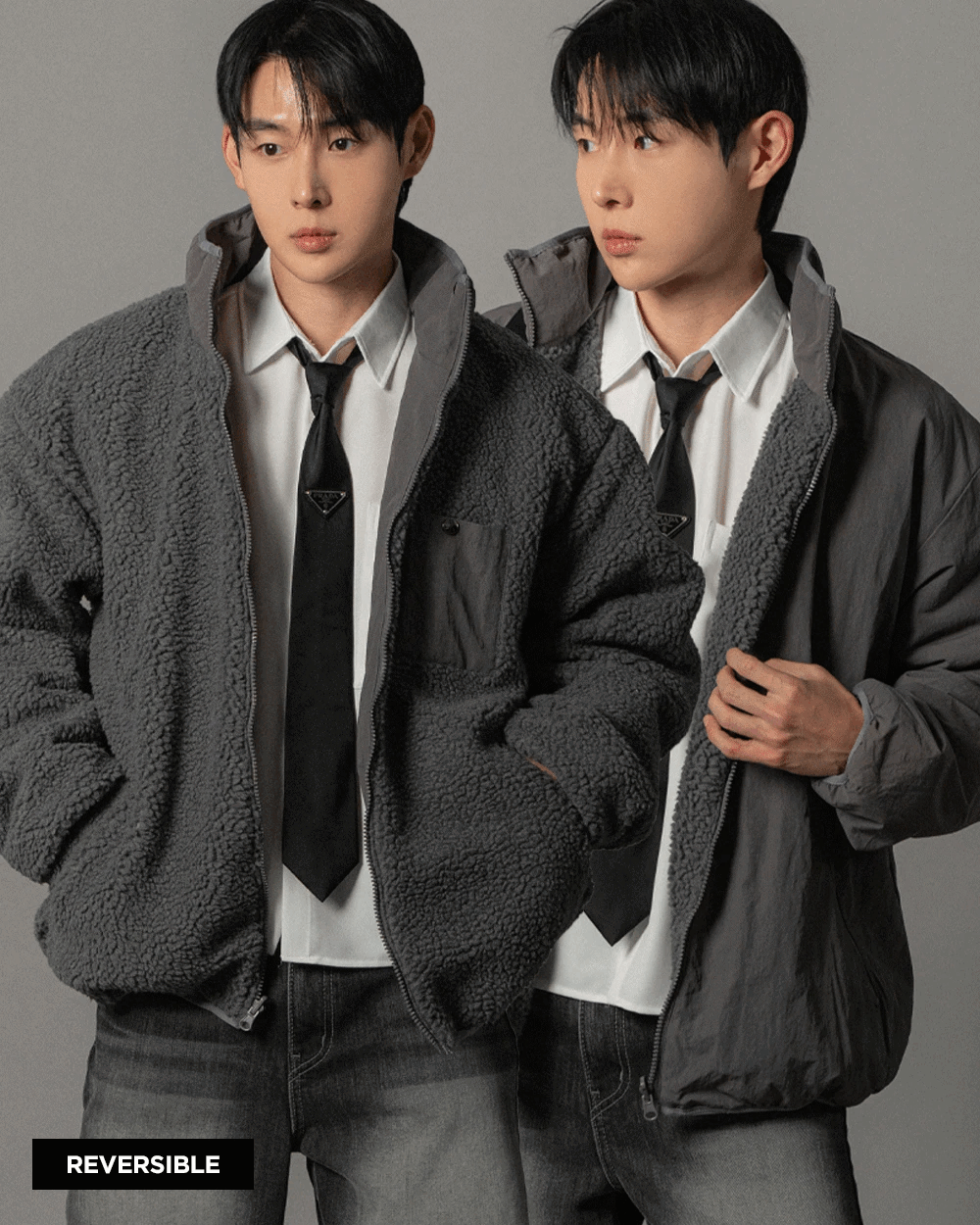 雙面穿羊羔絨夾克