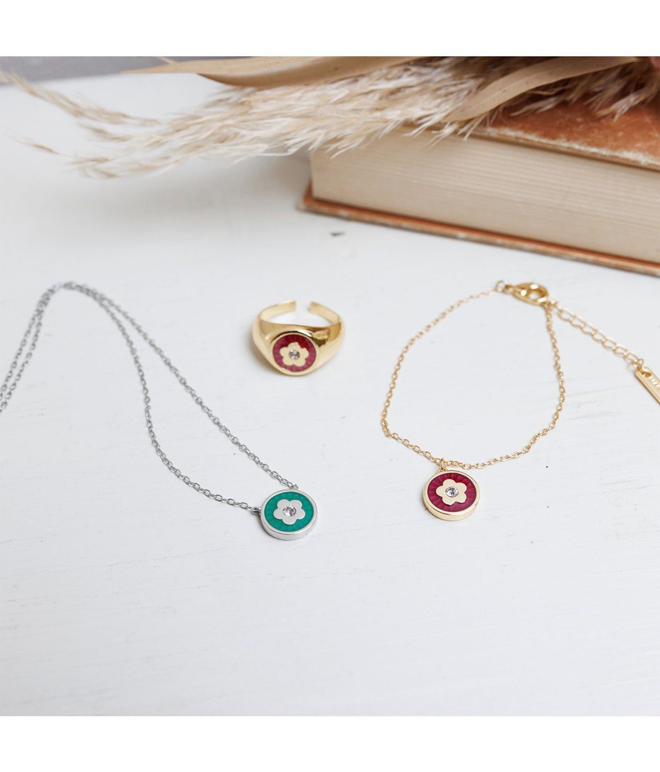 【預購】JN011503 MARY QUANT  透明彩色琺瑯手鍊