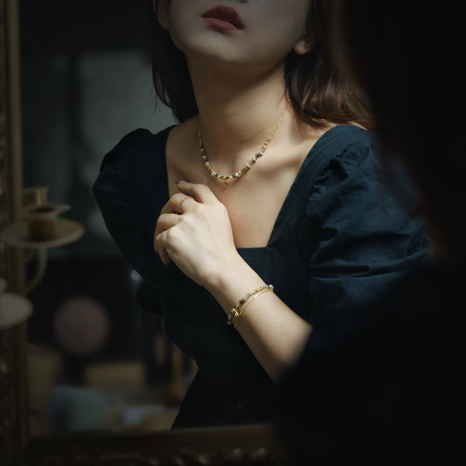 【神秘星象學：星系之聲】528Hz自在之聲｜雙子座水晶銅鍍18k真金項鏈 NMA003