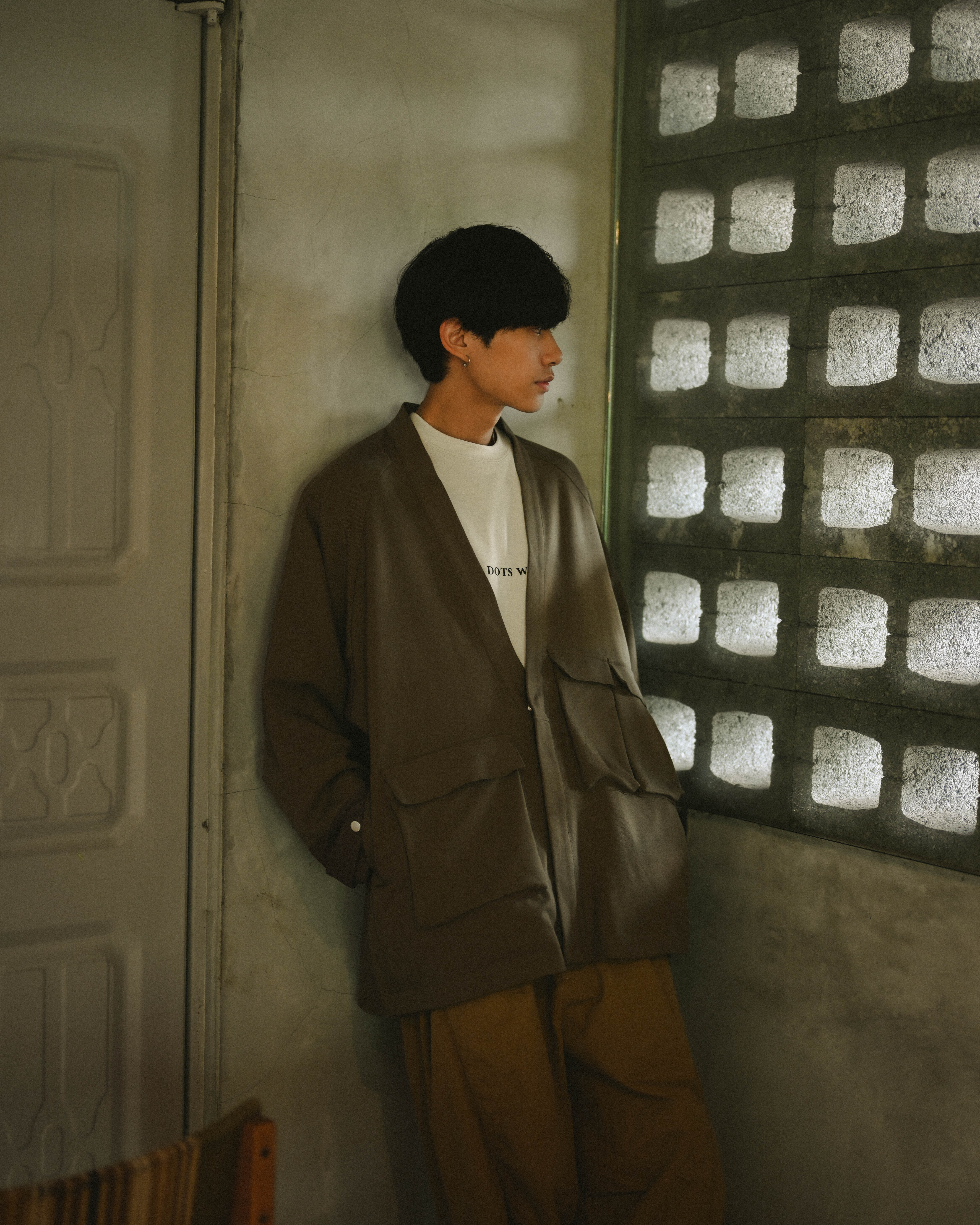 MELSIGN - 2-way Functional Kimono Overcoat - Khaki