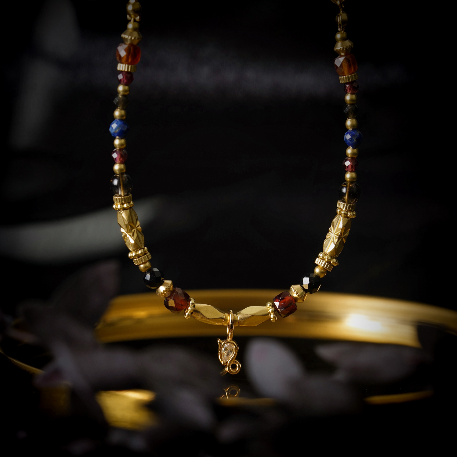 【神秘星象學：星系之聲】174Hz穩固之聲｜摩羯座水晶銅鍍18k真金項鍊 NMA010