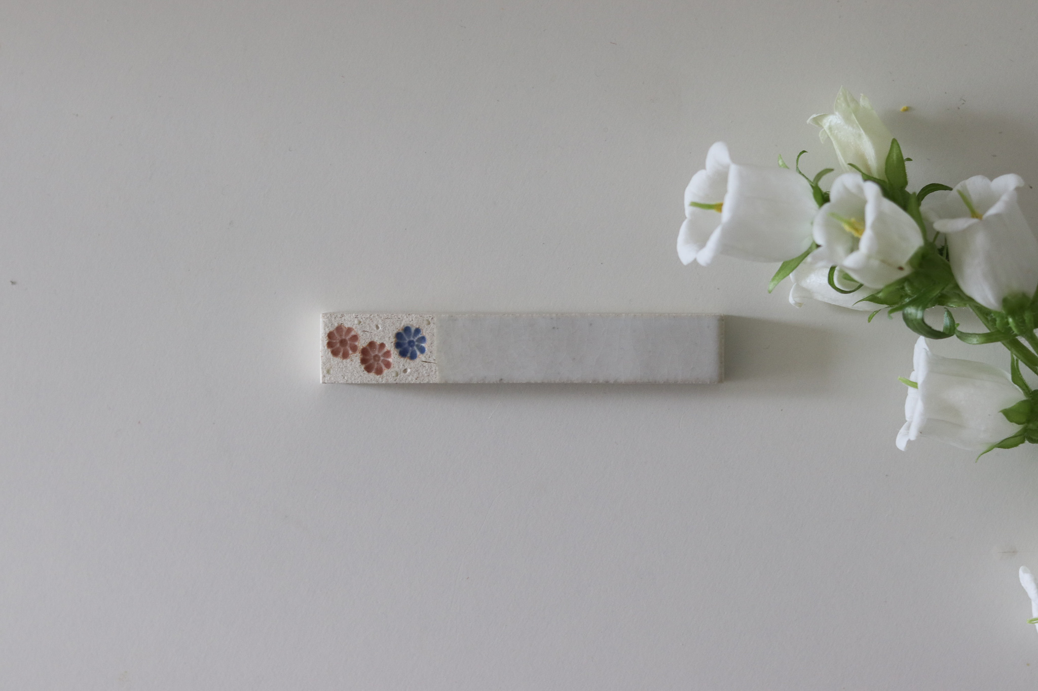 日本 美濃燒 花朵 餐具架 筷架