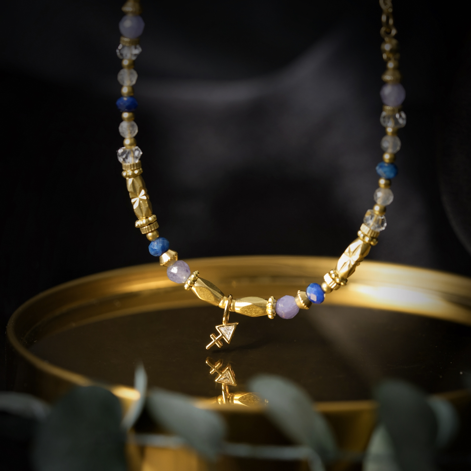 【神秘星象學：星系之聲】963Hz自由之聲｜射手座水晶銅鍍18k真金項鍊 NMA009