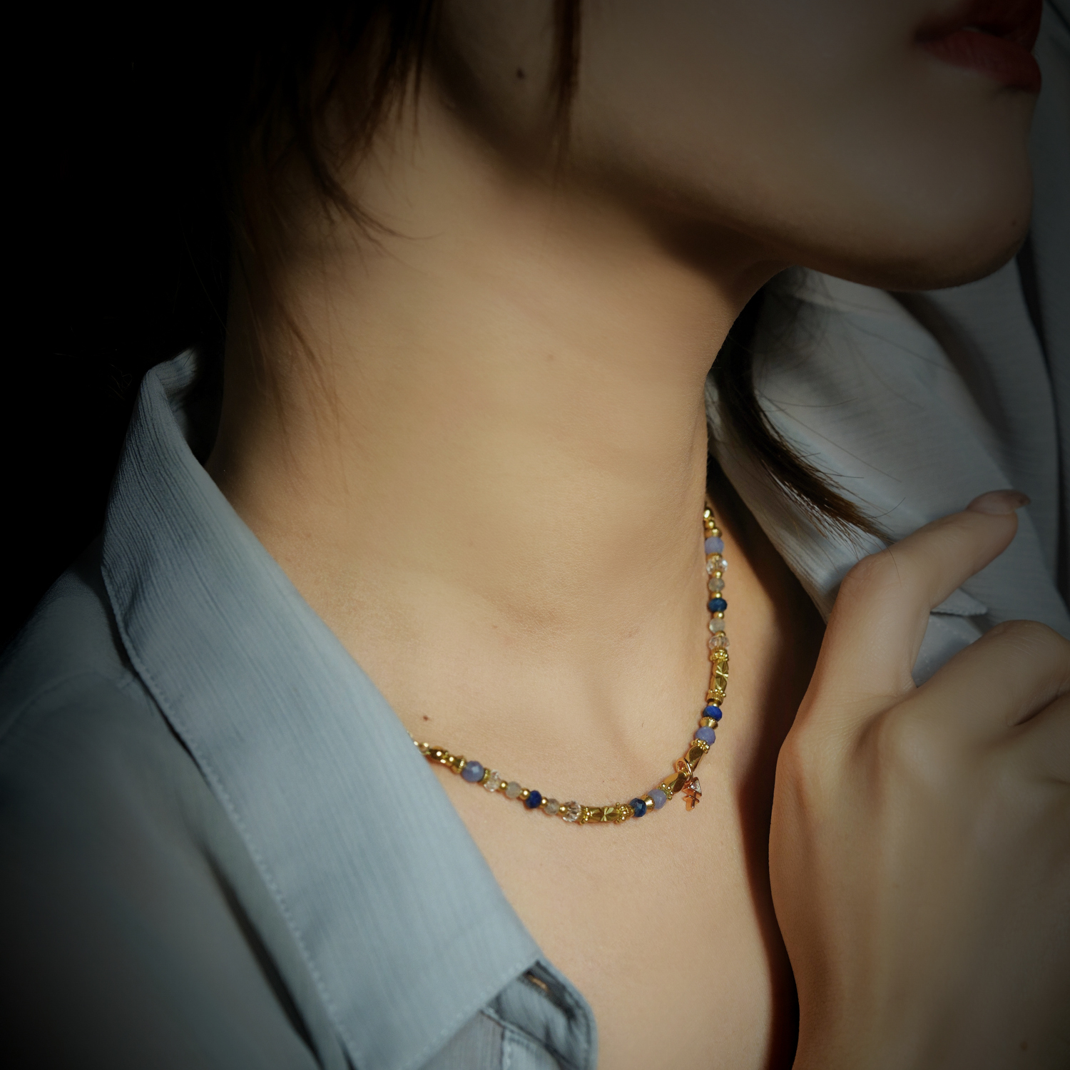 【神秘星象學：星系之聲】963Hz自由之聲｜射手座水晶銅鍍18k真金項鍊 NMA009