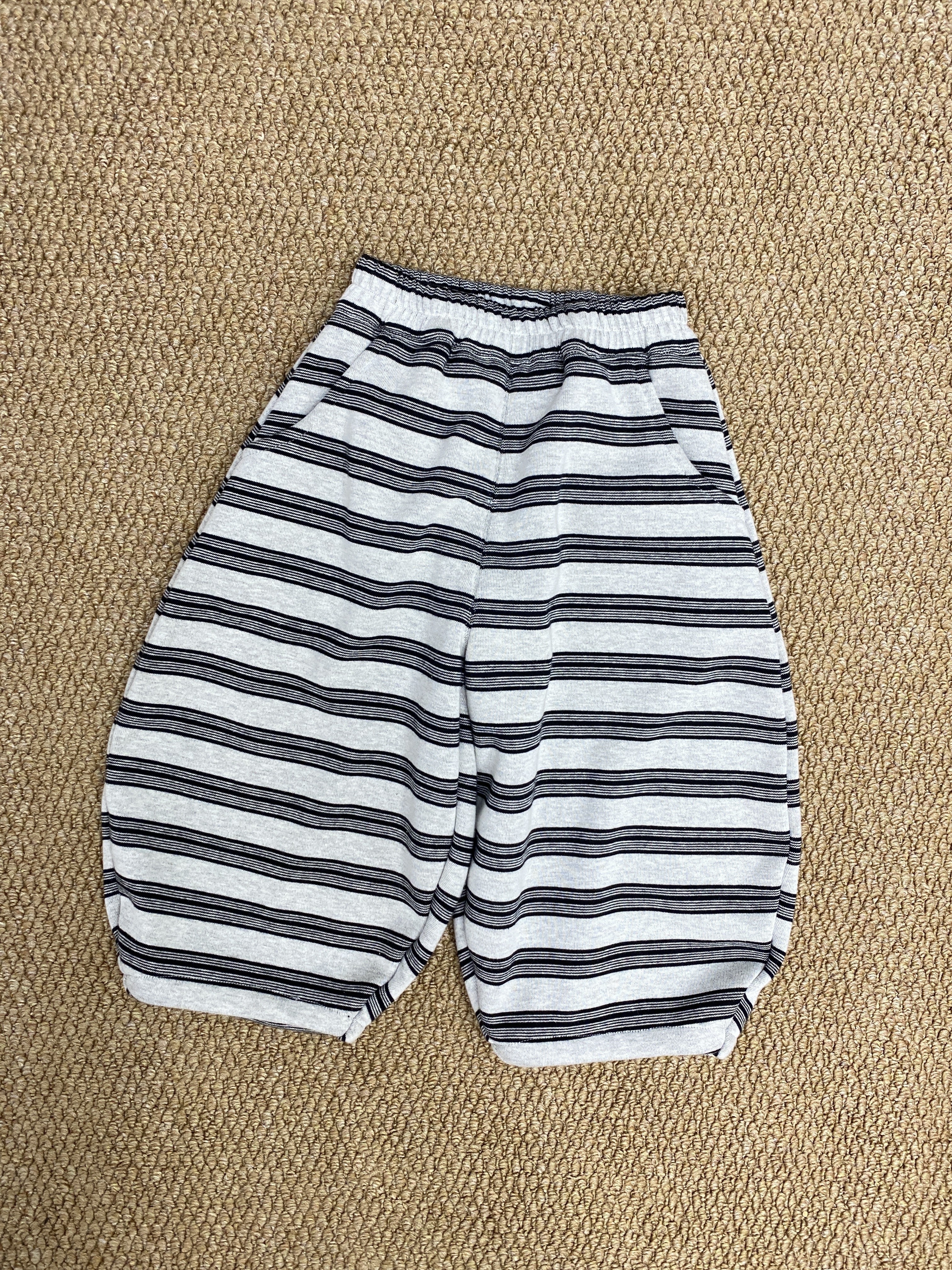 A04066加絨條紋休閒棉褲