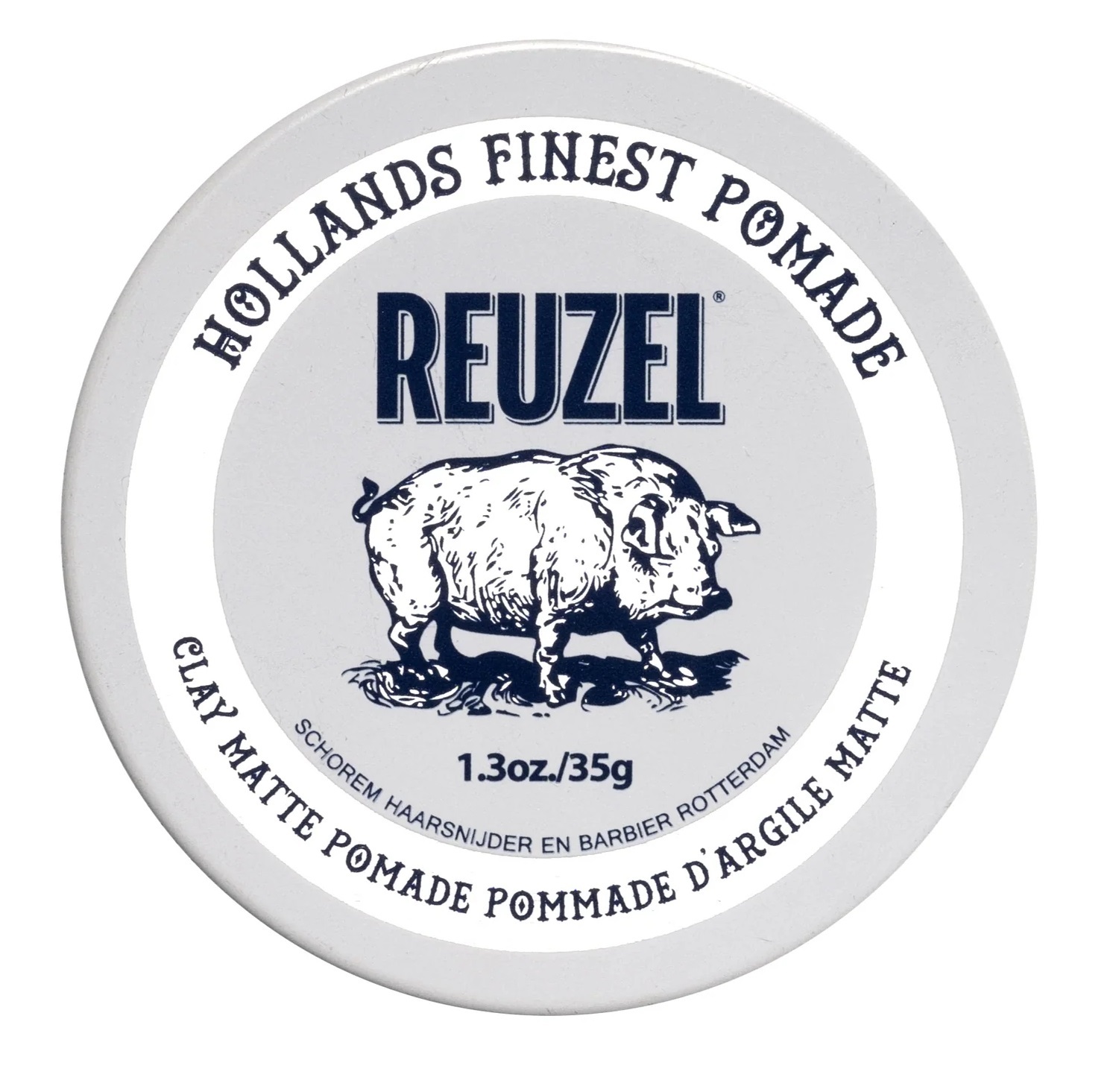 Reuzel White Pomade Clay Matte 1.3oz/35g 白豬強力水性啞色髮蠟