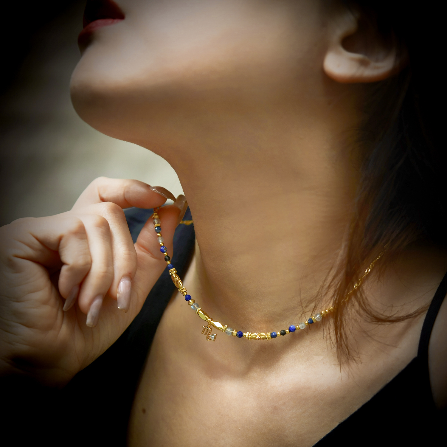 【神秘星象學：星系之聲】285Hz修復之聲｜天蠍座水晶銅鍍18k真金項鍊 NMA008