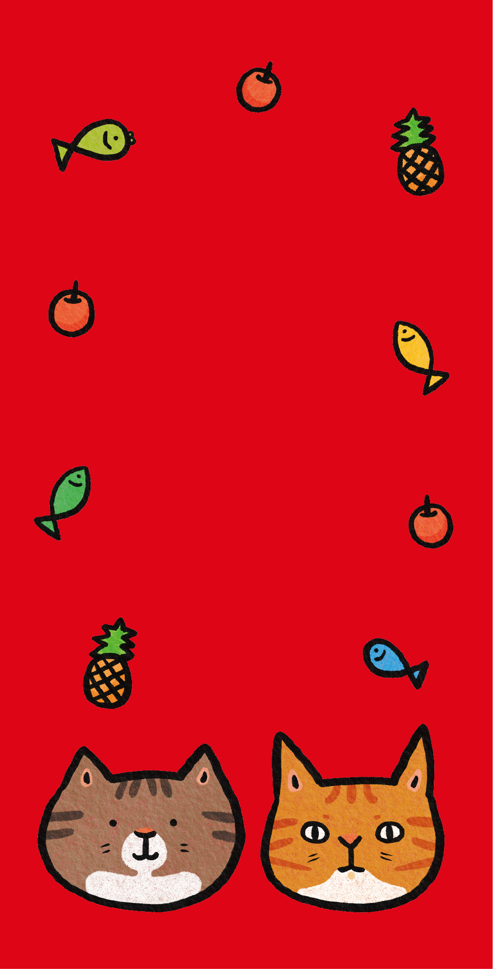 芭娜娜吉祥物｜ 紅包袋 斗方春聯 (貓咪春聯)