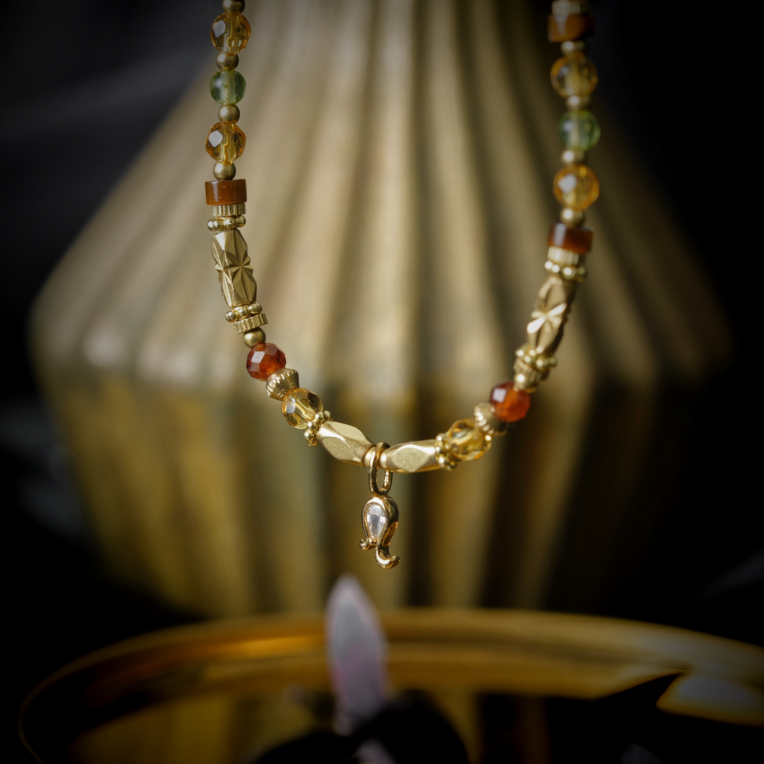 【神秘星象學：星系之聲】852Hz顯耀之聲｜獅子座水晶銅鍍18k真金項鏈 NMA005