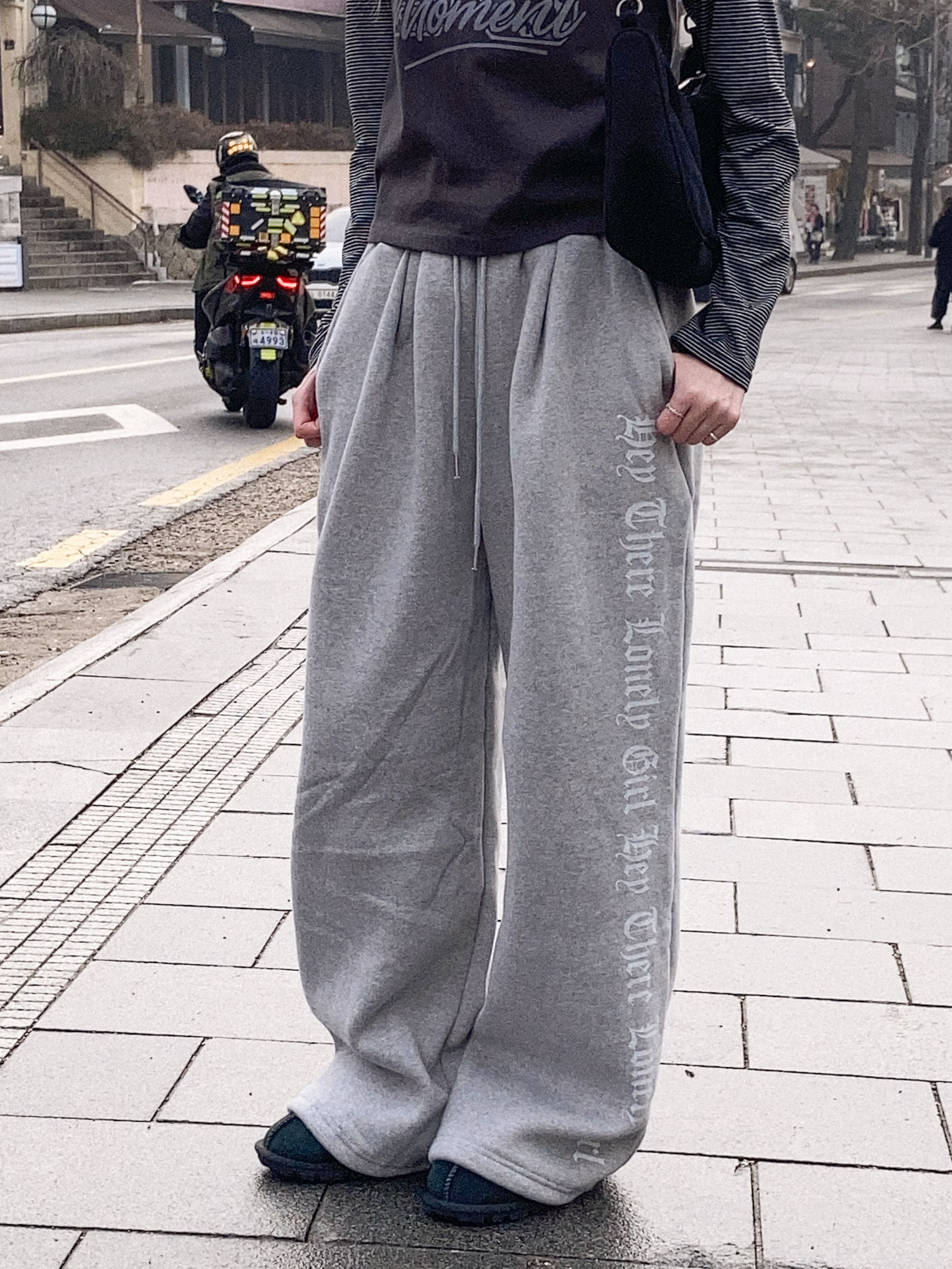 復古英文字母棉褲〈🇰🇷DAY 1〉