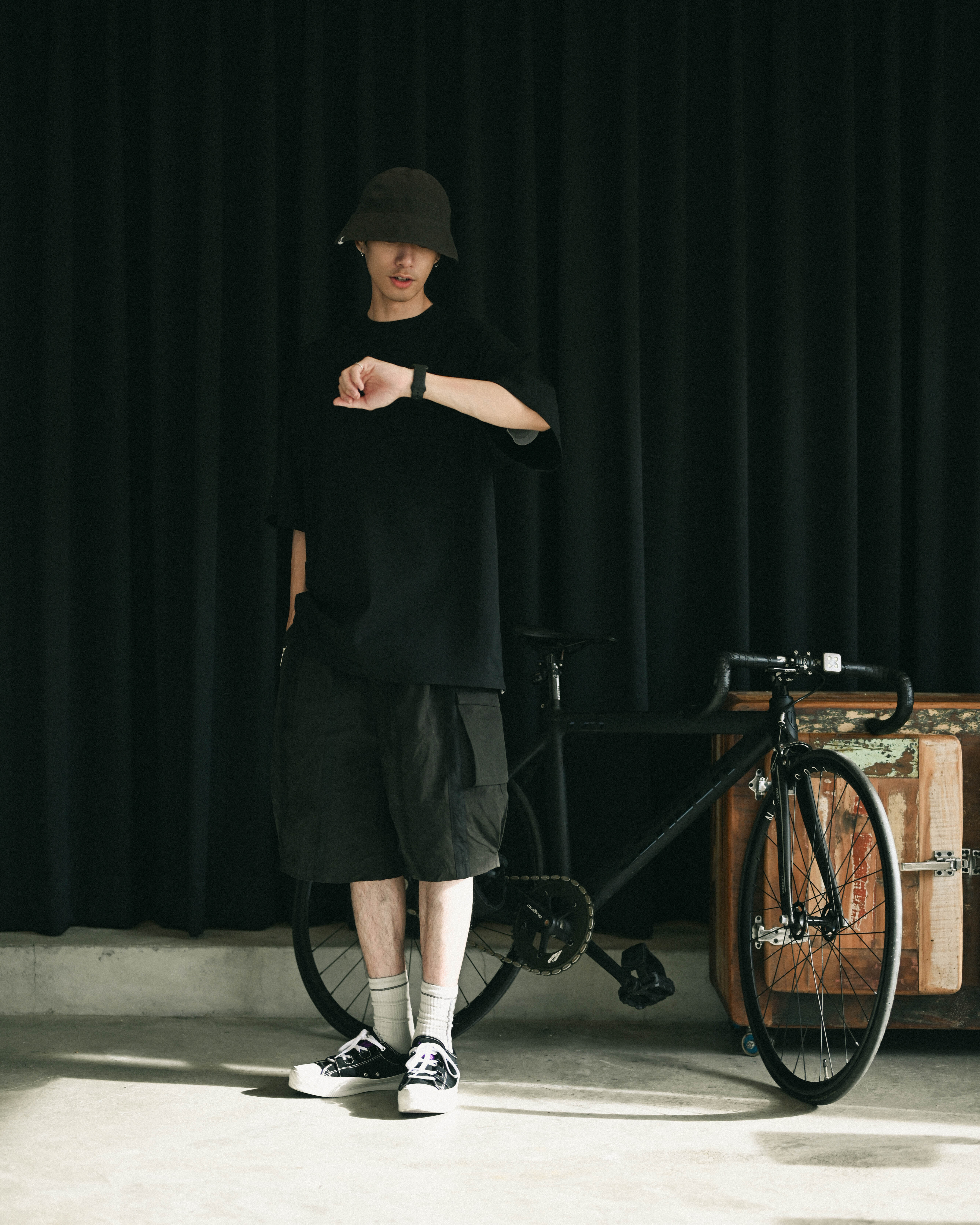 MELSIGN - Stripe Pocket Shorts - Black