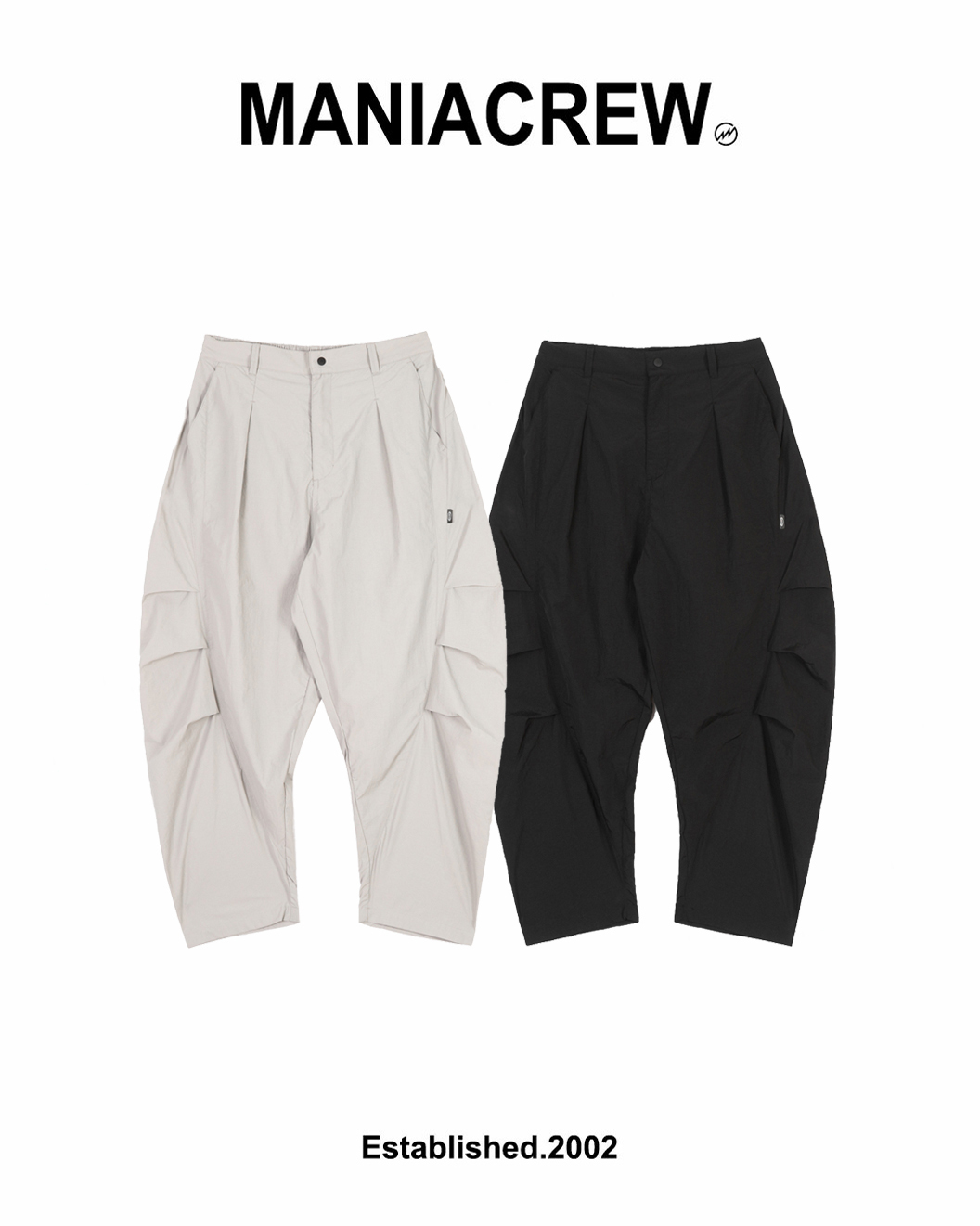MANIA 寬鬆立體剪裁長褲 黑/灰 25 A/W 3D Tailored Pants