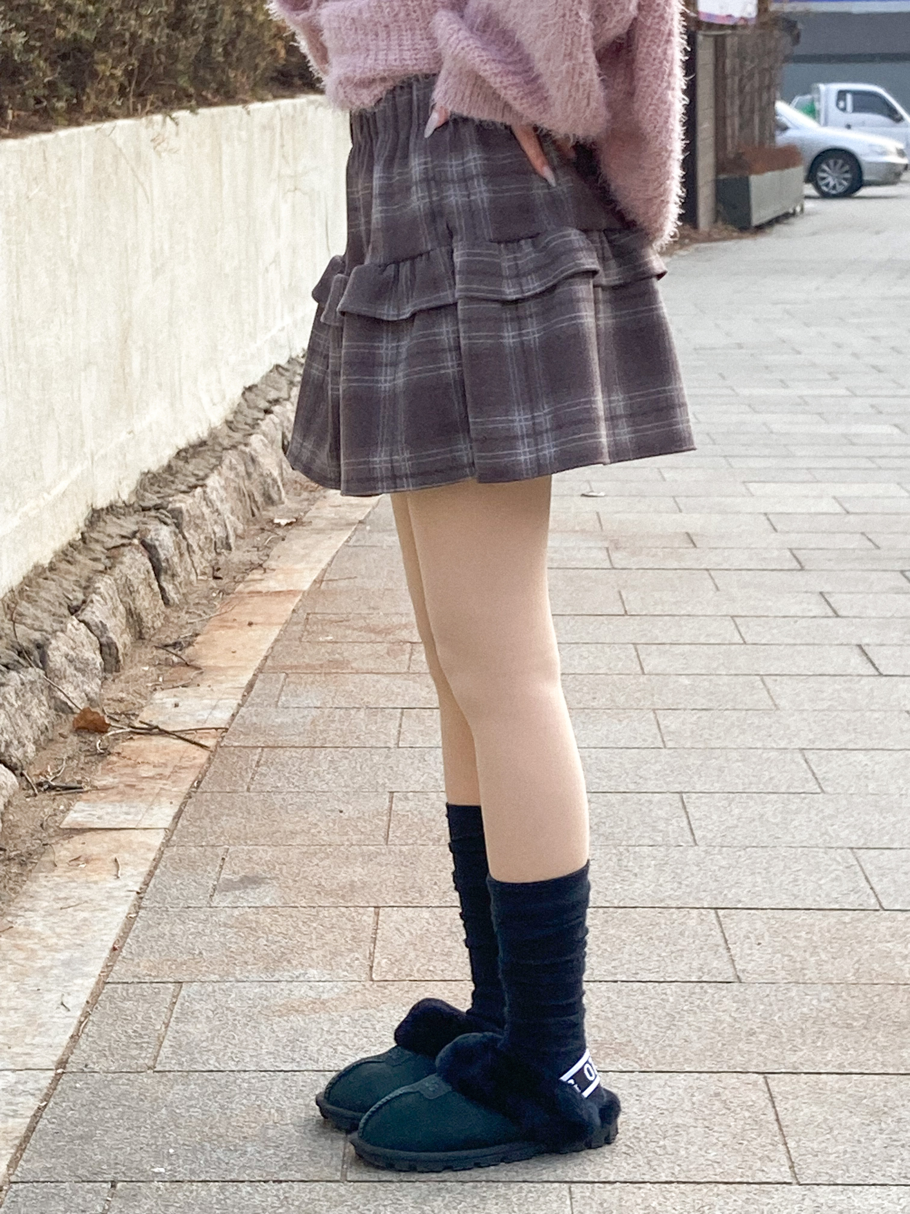 挺身Ruffle邊格紋短裙〈🇰🇷DAY 1〉