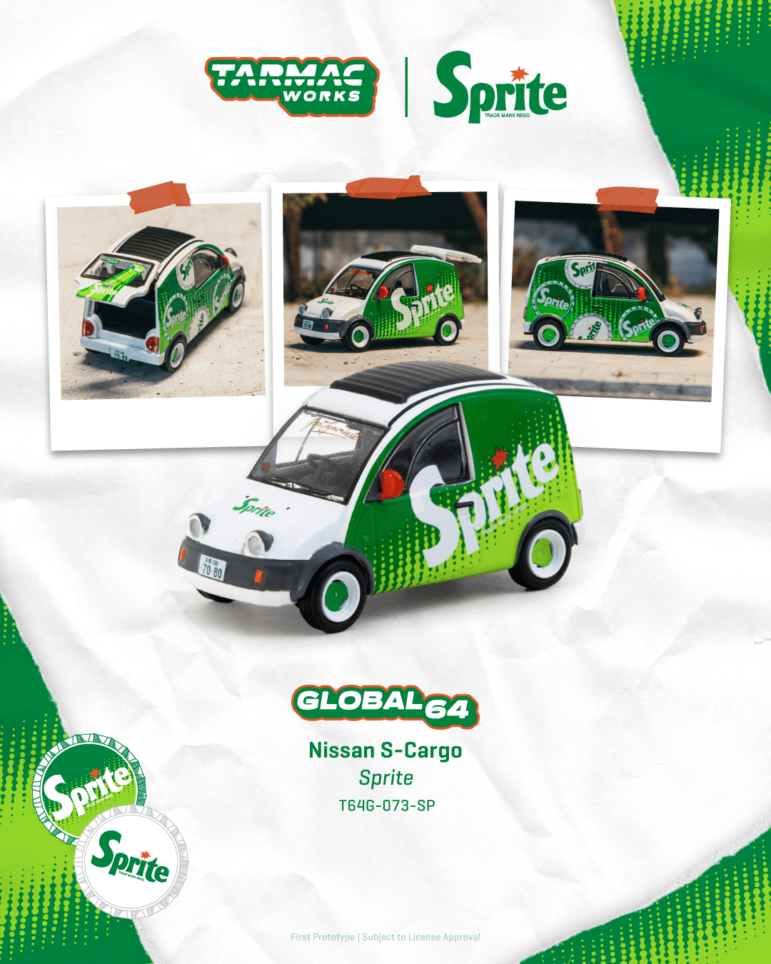 PO-$118 * TARMAC   * 1:64 Nissan S-Cargo Sprite