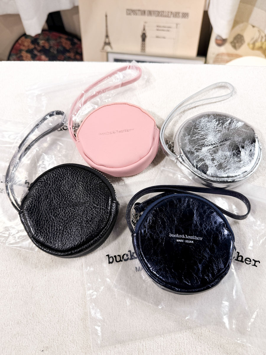 【新年優惠8折🔥】【本週新款】圓形 真皮散銀包【不設退換】