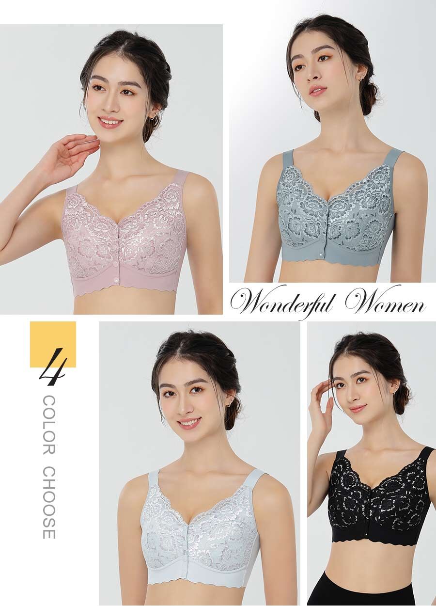 【直播】Daisifen黛絲芬 LX011602 日本高傳導石墨烯京繡蕾絲軟碑前扣內衣(3613)