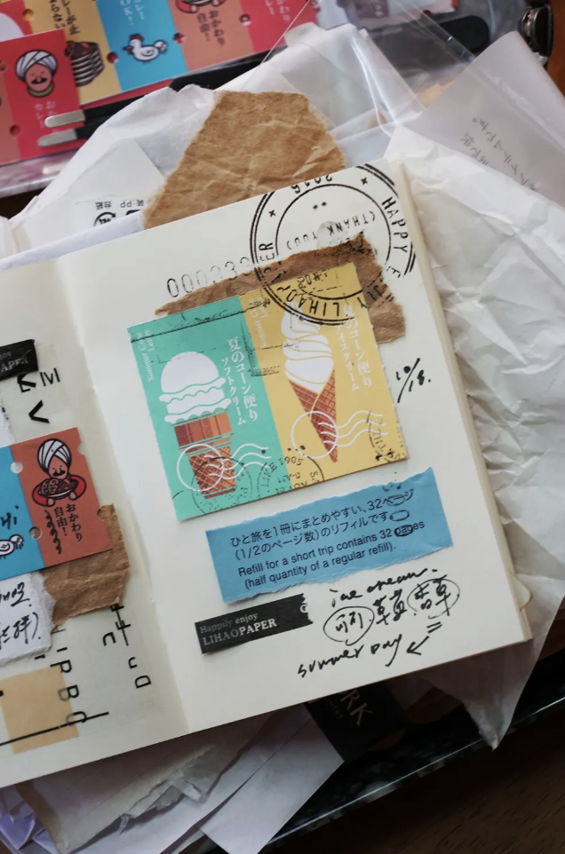 Lihaopaper｜夏日甜筒信紙膠帶 (107)