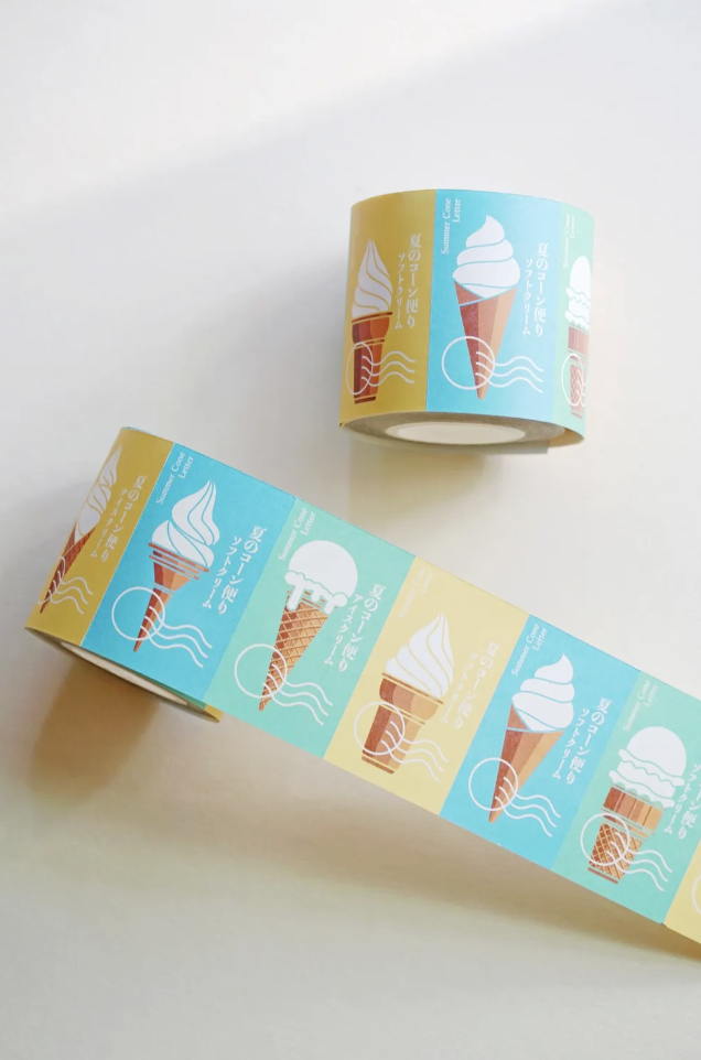 Lihaopaper｜夏日甜筒信紙膠帶 (107)