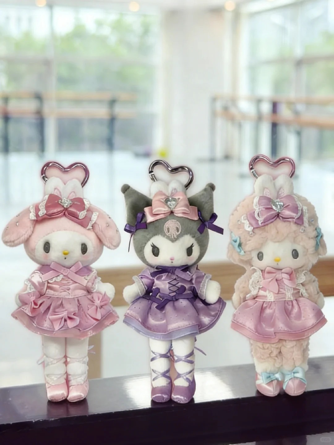 #預購生產 🇯🇵日本 三麗鷗 美樂蒂 酷洛米 彼安諾 兔兔芭蕾系列 吊飾娃娃 絨毛鏡子 髮夾