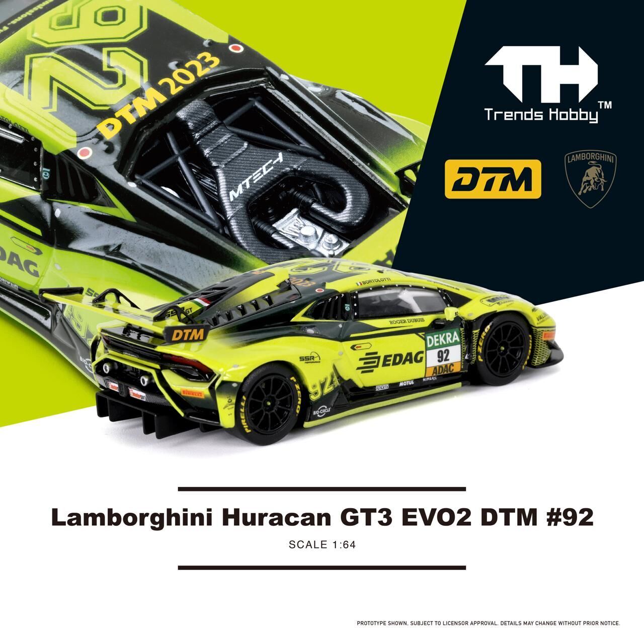 PO-$116 * TRENDS HOBBY * 1:64 Lamborghini Huracan GT3 EVO2 DTM #92