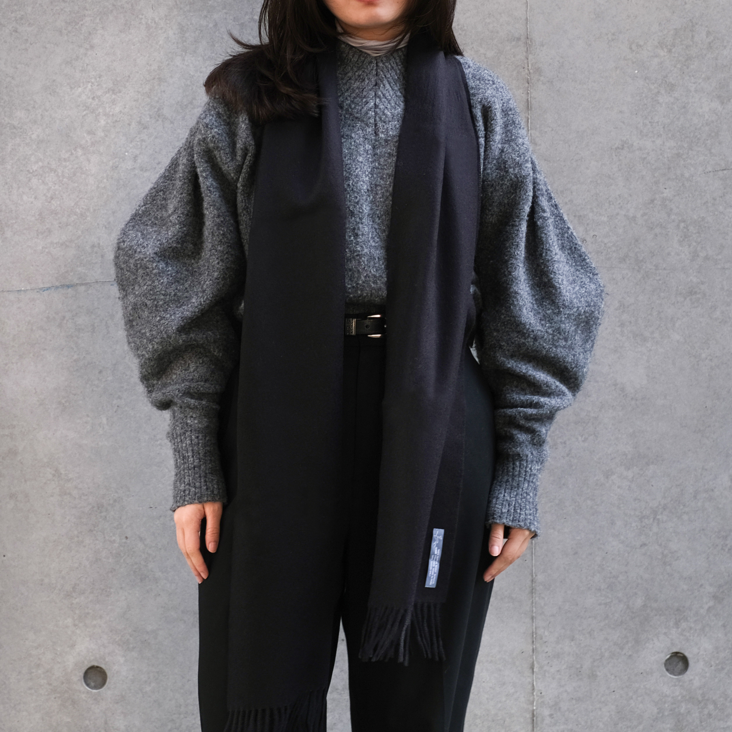 安地斯羊駝圍巾｜進階款－夜黑｜秘魯