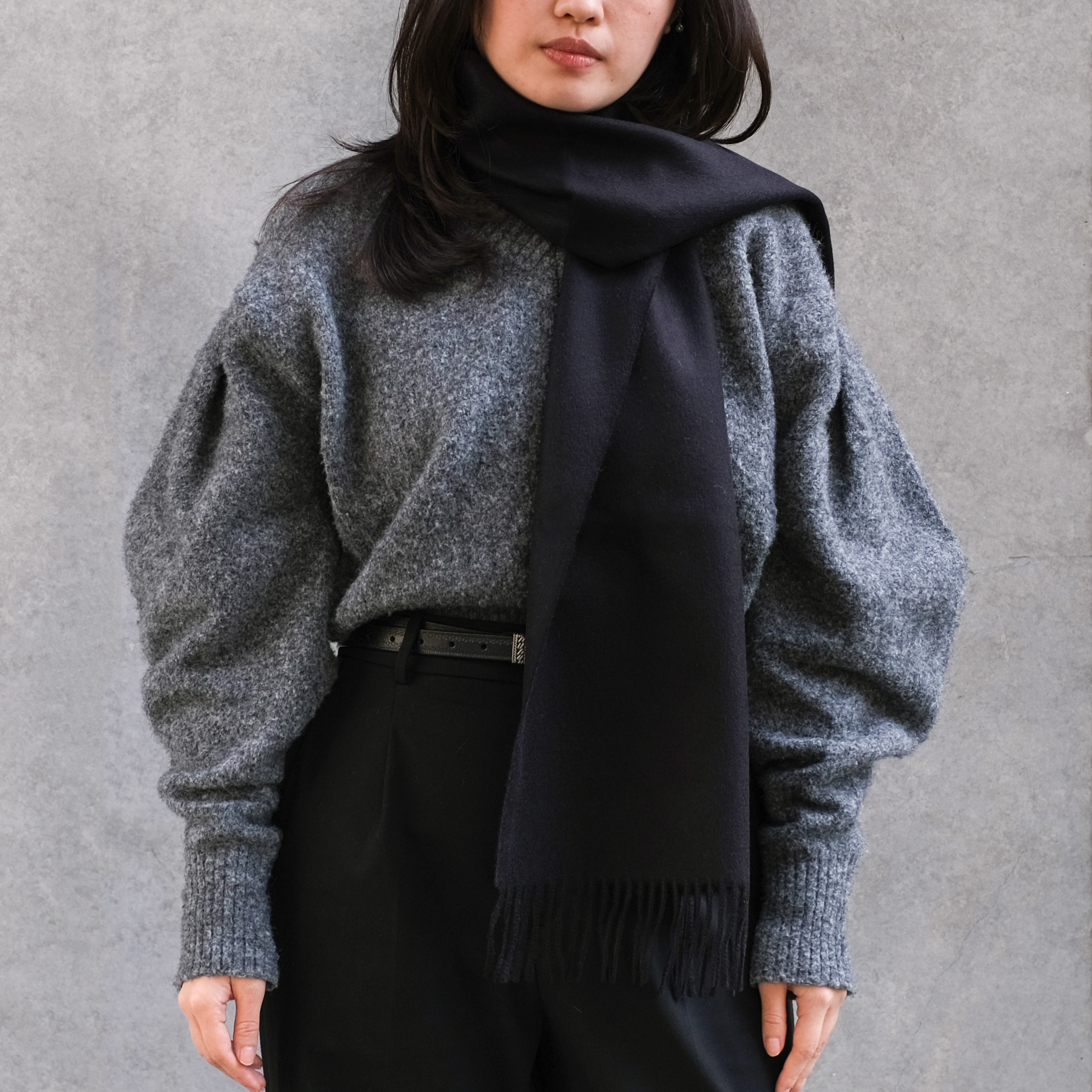 安地斯羊駝圍巾｜進階款－夜黑｜秘魯